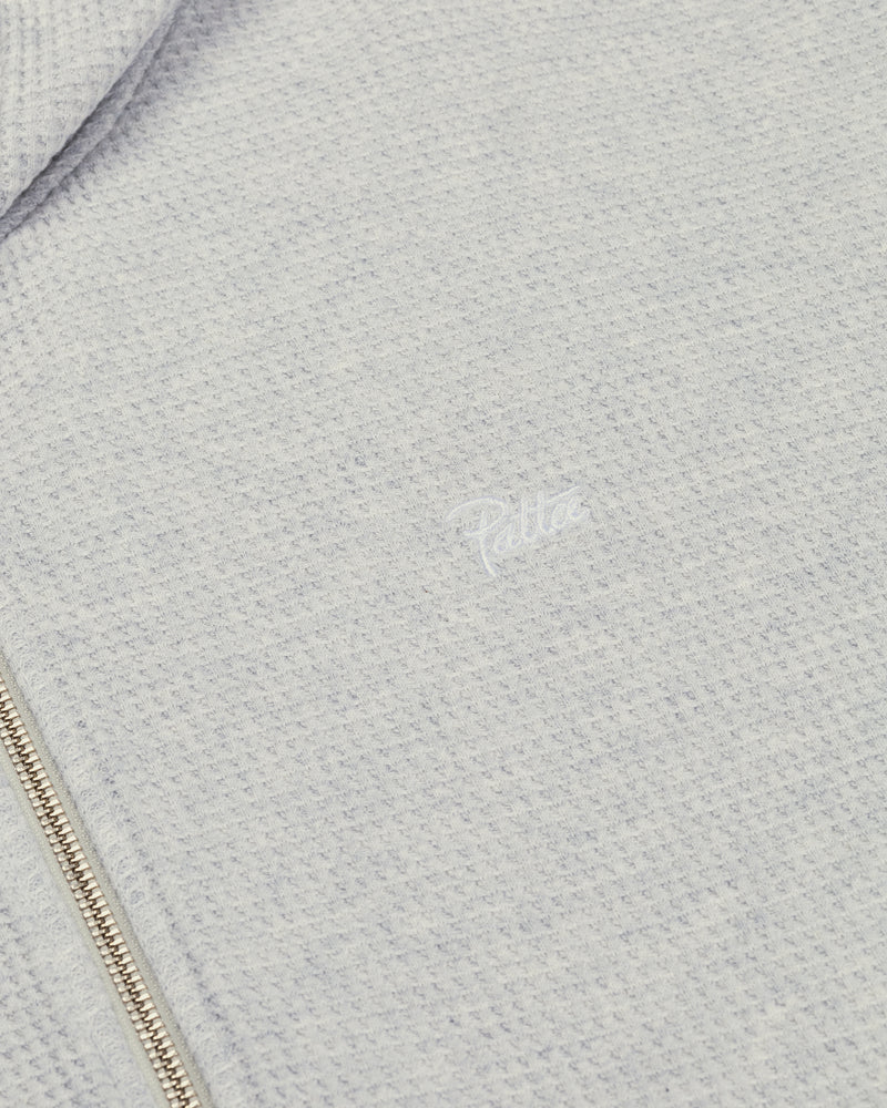 Patta Waffle Reversible Zip Up Hooded Sweater (Grey heather)