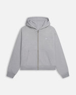 Patta Waffle Reversible Zip Up Hooded Sweater (Grey heather)
