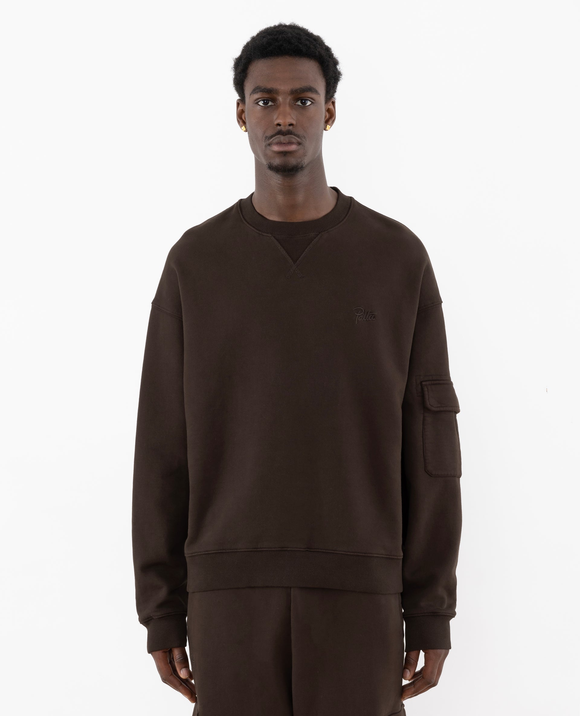 Patta Basic Pigment Dye Pocket Crewneck Sweater