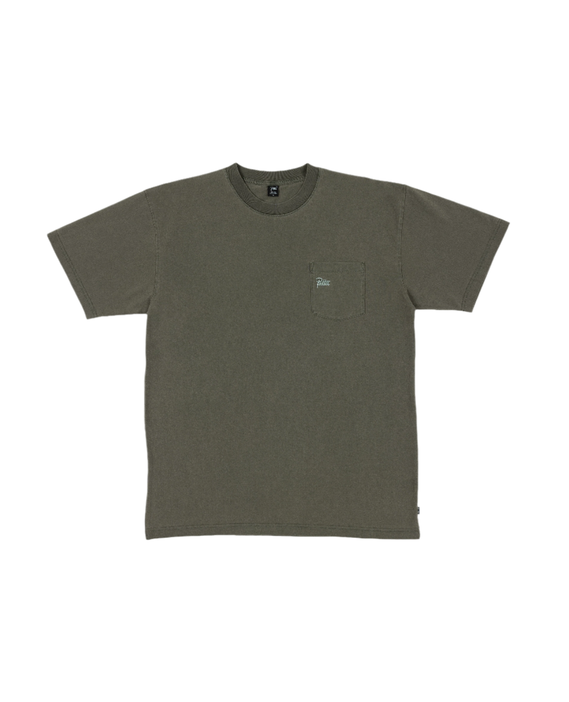 Green Patta basic washed pocket T-Shirt with an embroidered script logo 