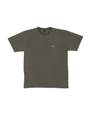 Green Patta basic washed pocket T-Shirt with an embroidered script logo 