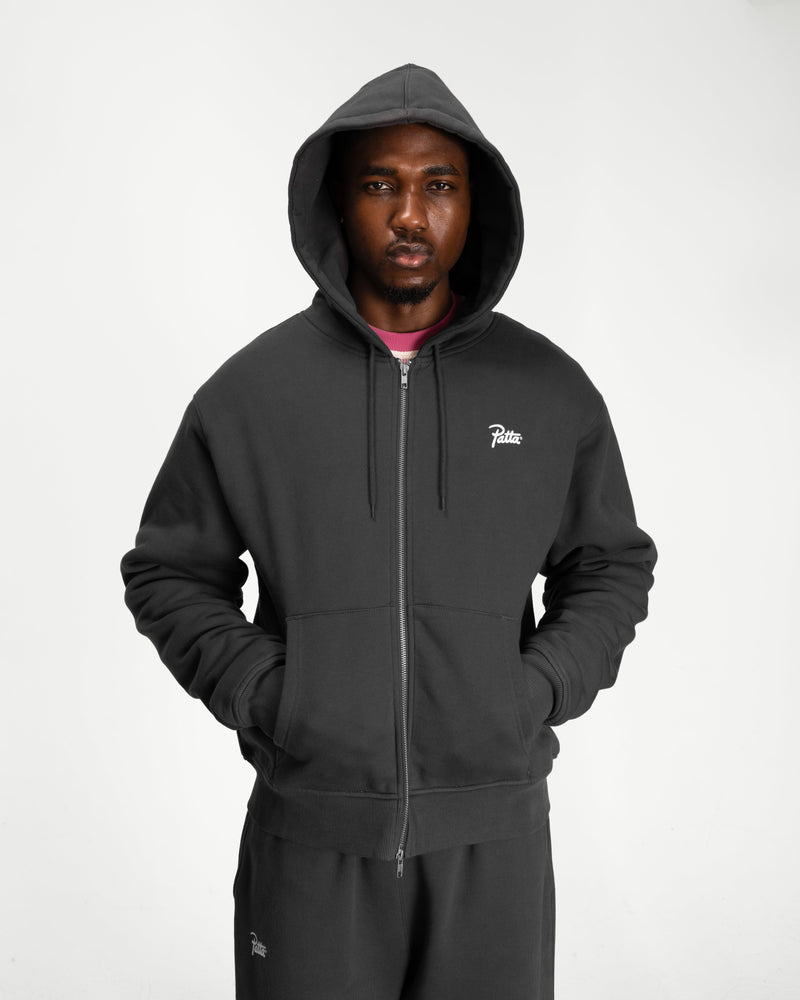 Patta Classic Zip-Up Hooded Sweater (Forged Iron)