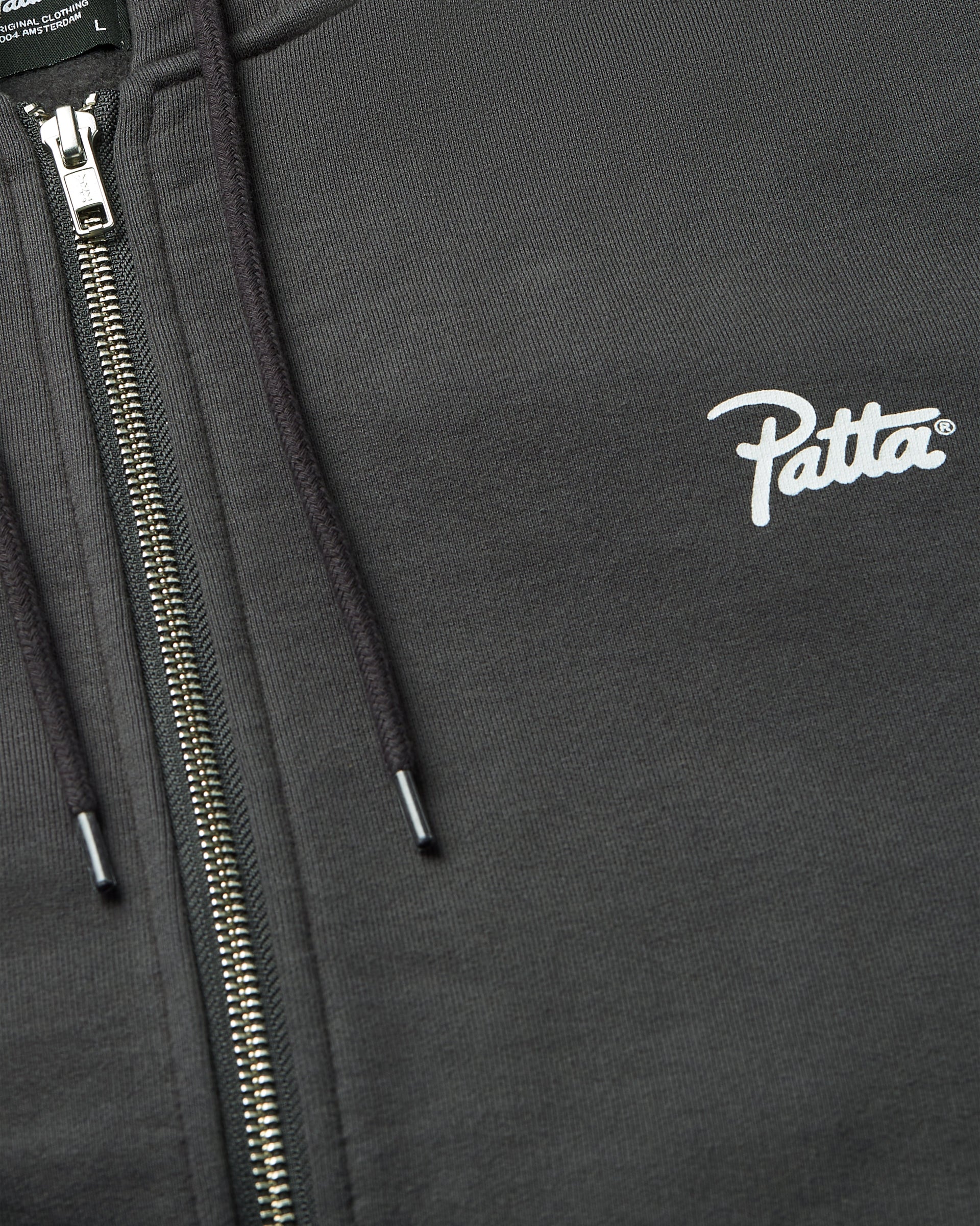 Patta Classic Zip-Up Hooded Sweater (Forged Iron)