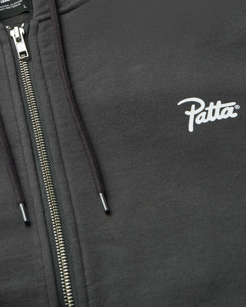 Patta Classic Zip-Up Hooded Sweater (Forged Iron)