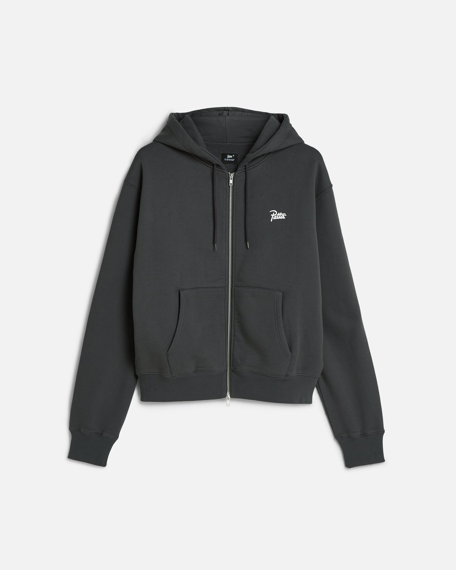 Patta Classic Zip-Up Hooded Sweater (Forged Iron)