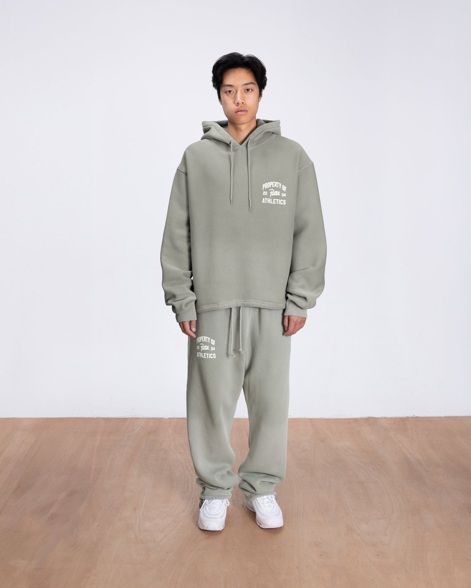 Patta Athletic Drawcord Hooded Sweater (Limestone)