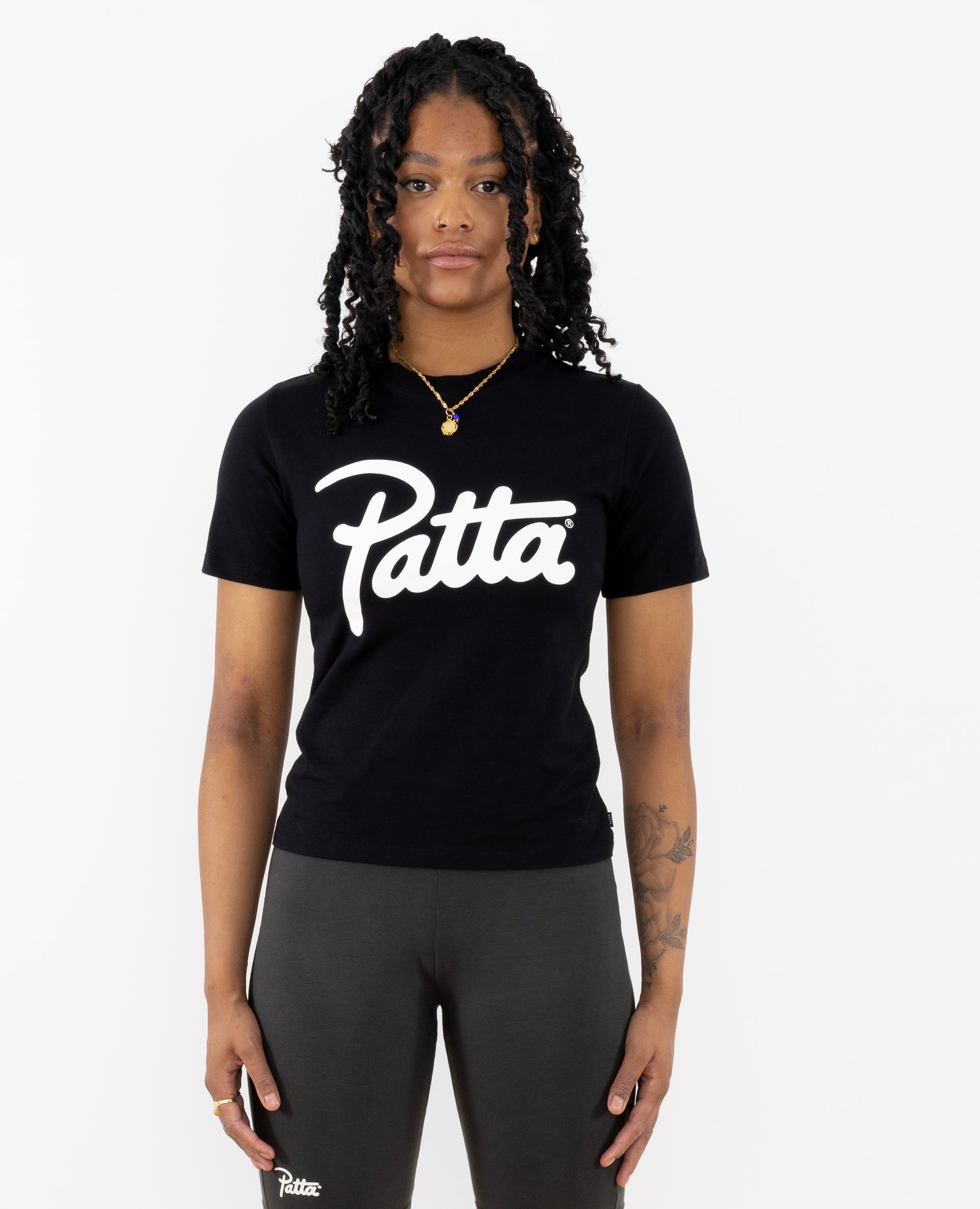 Patta Femme Basic Fitted T-Shirt (Black)