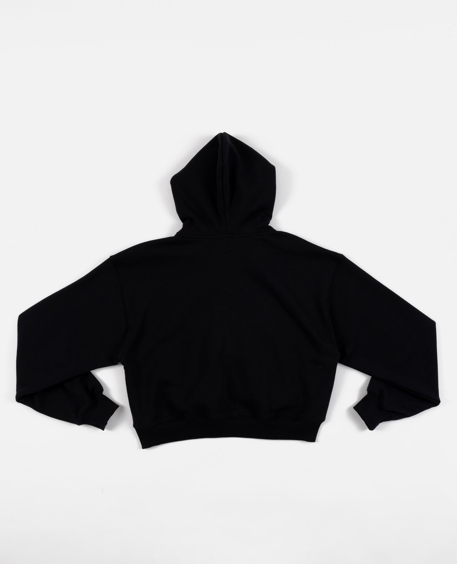 Patta Femme Basic Cropped Zip Hooded Sweater (Black)