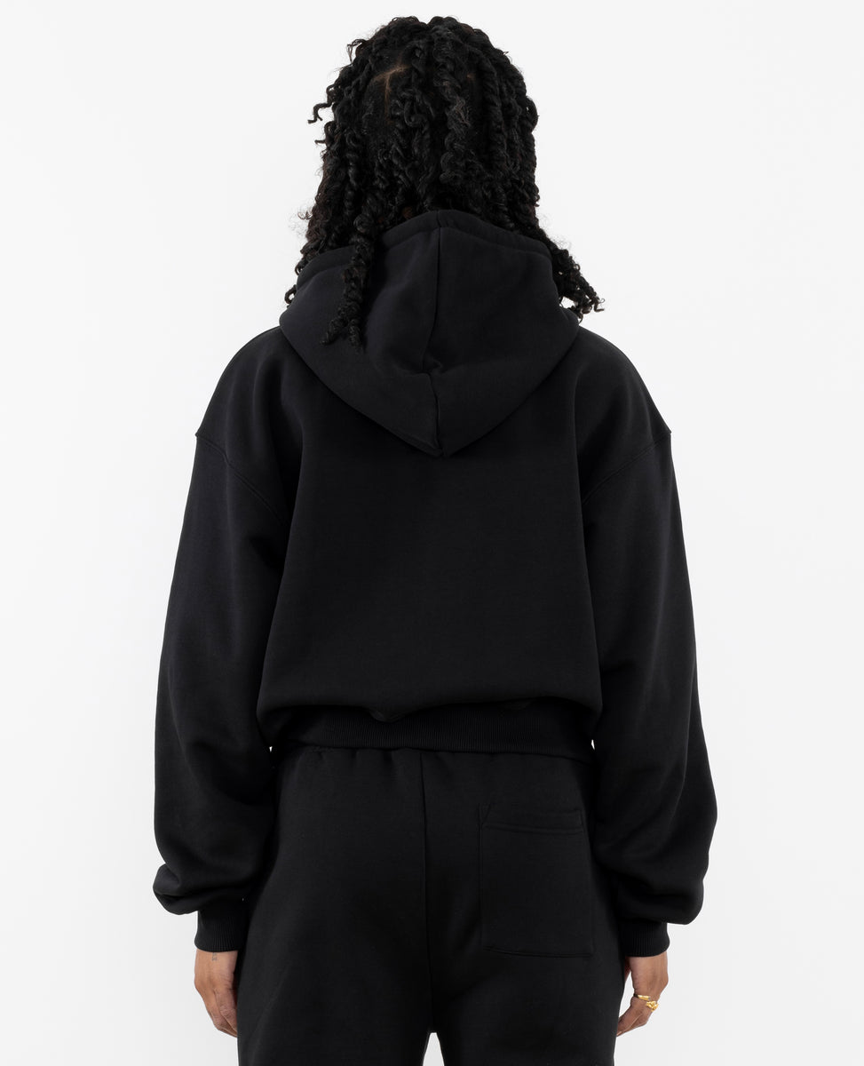 Patta Femme Basic Cropped Zip Hooded Sweater (Black) – Patta UK
