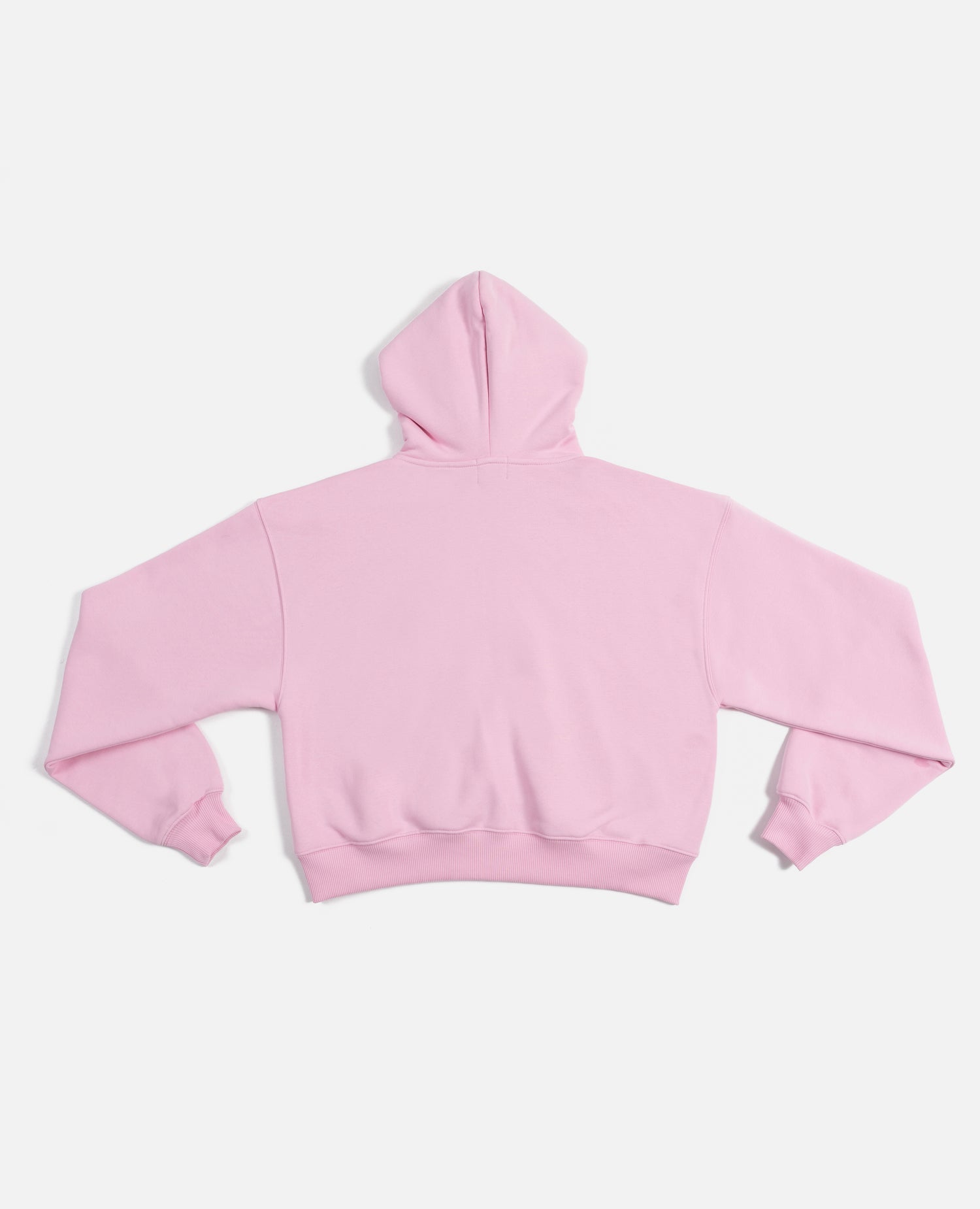 Patta Femme Basic Cropped Zip Hooded Sweater (Cradle Pink)