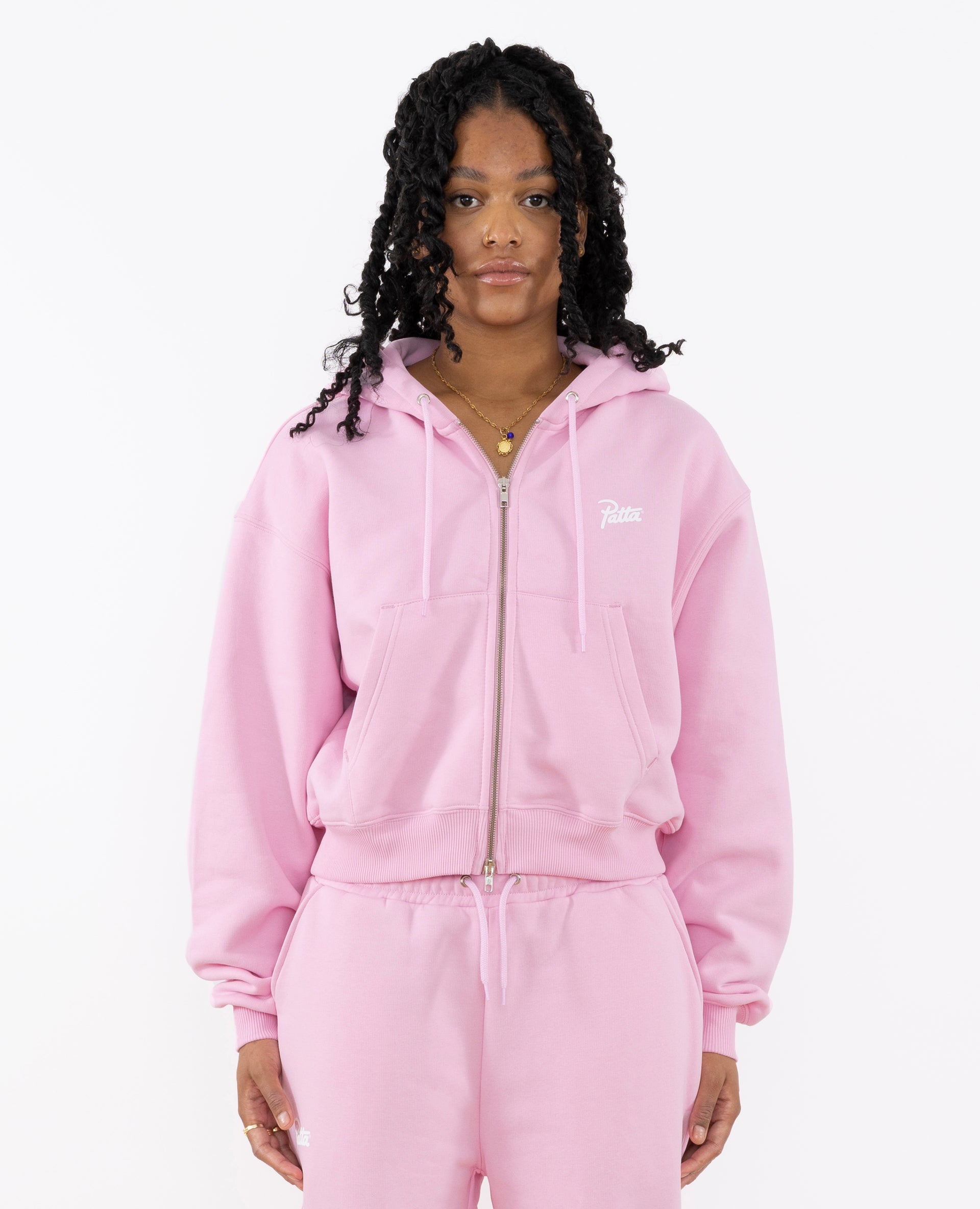 Patta Femme Basic Cropped Zip Hooded Sweater