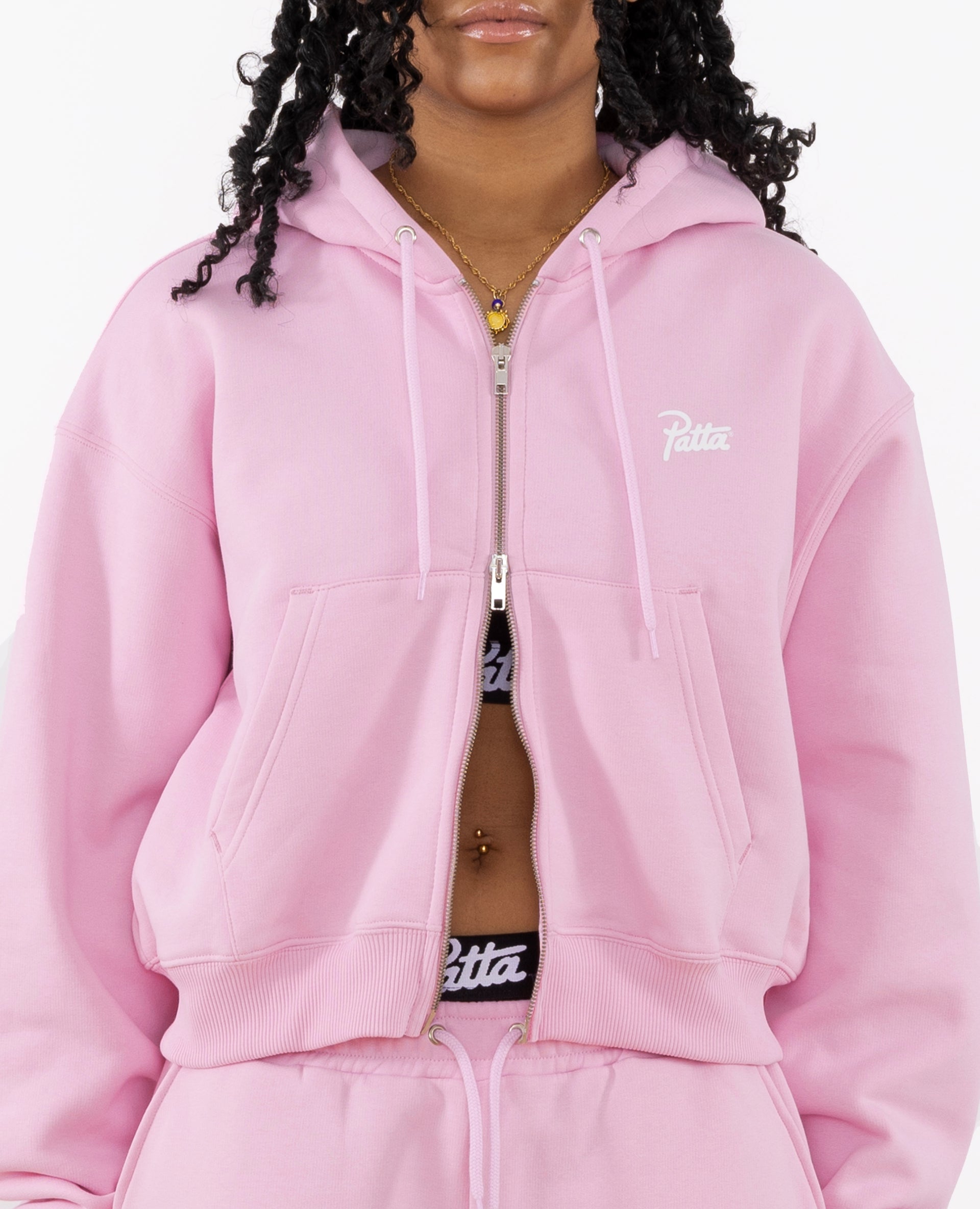 Patta Femme Basic Cropped Zip Hooded Sweater