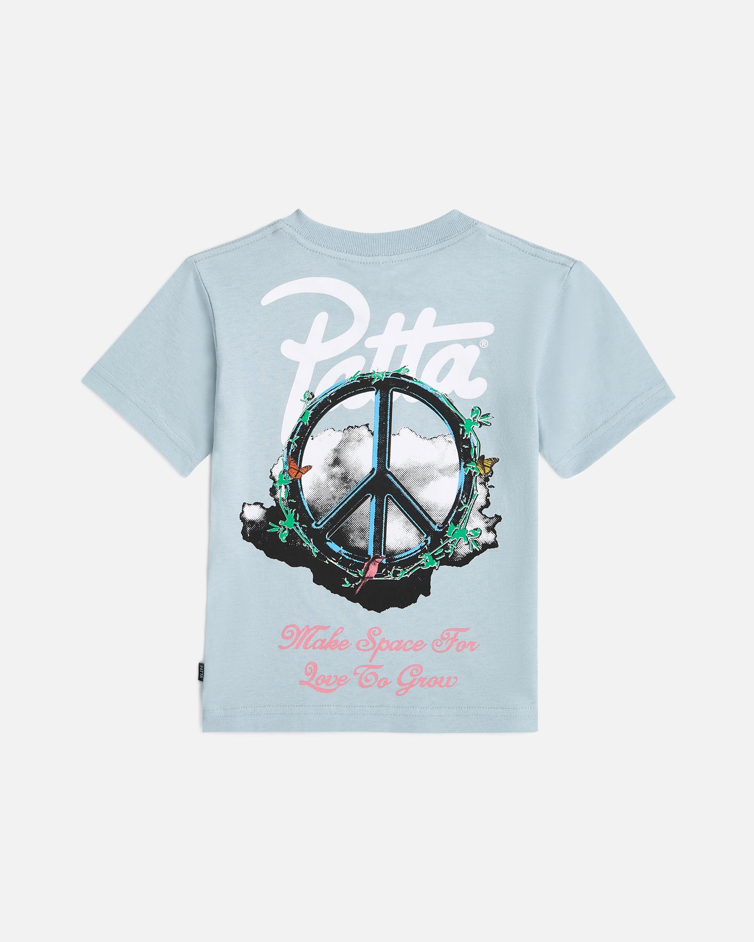 Patta Xerox Peace Kids T-Shirt (Dusty Blue)