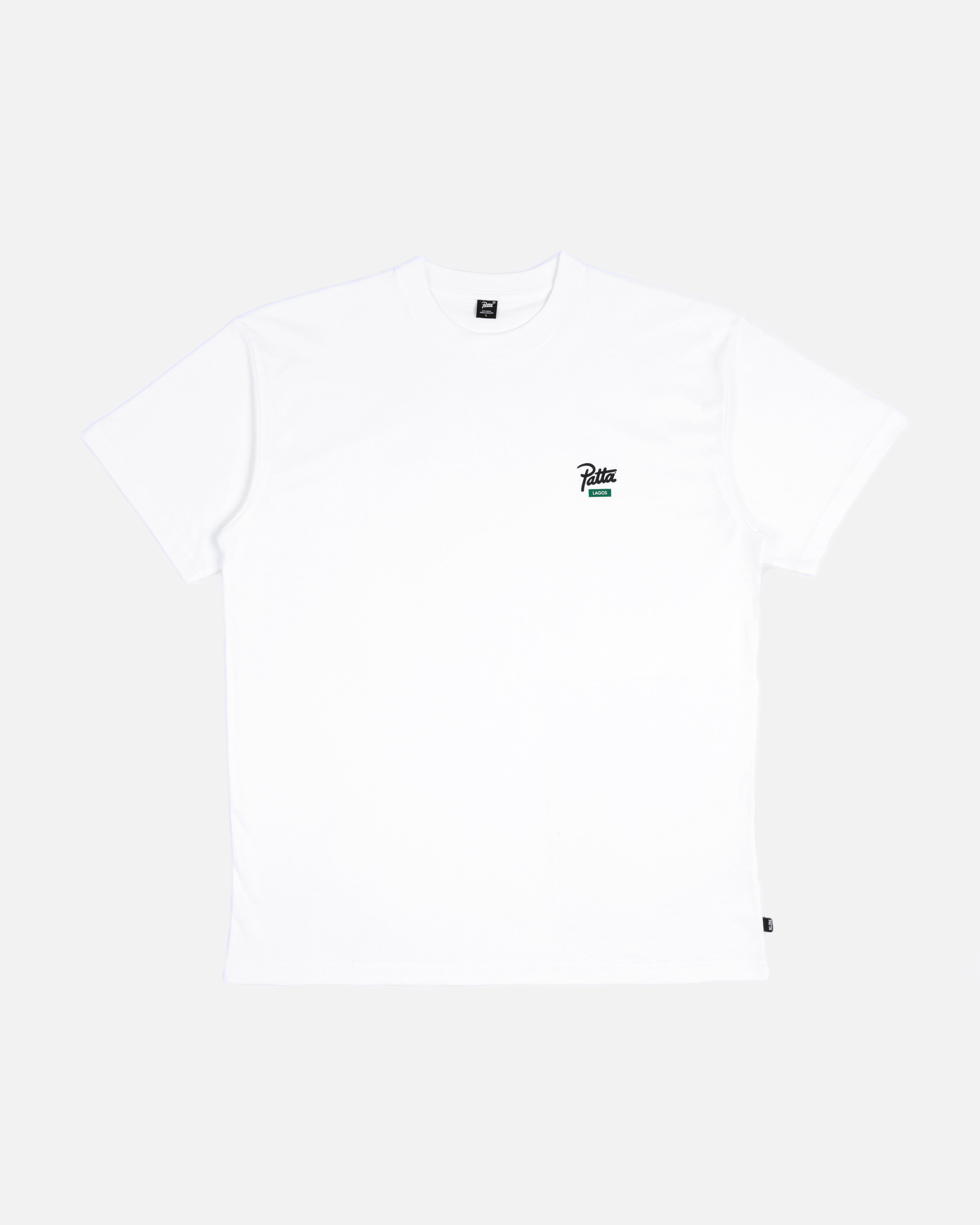 Patta Men's Basic Script Logo T-Shirt in White Patta