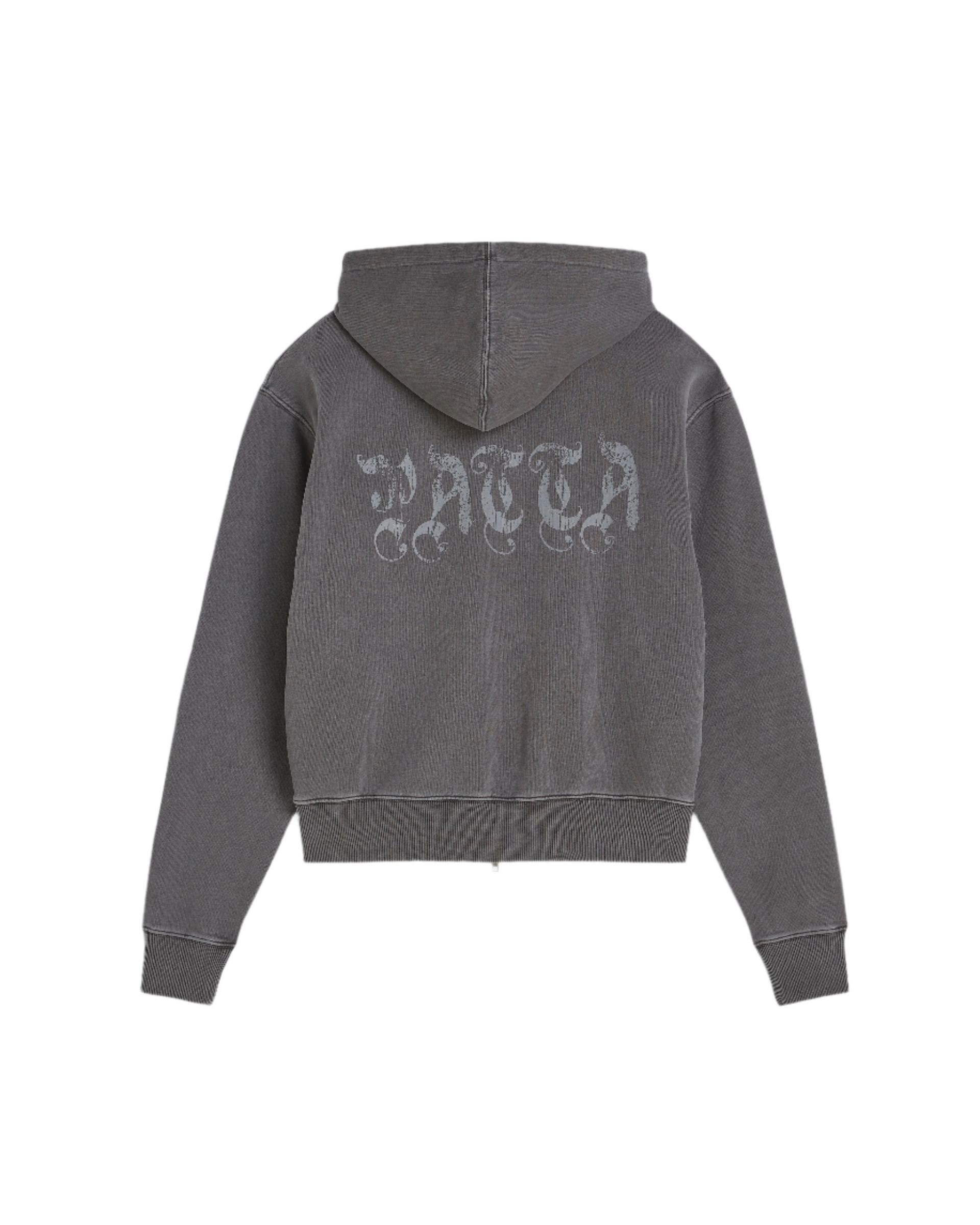 Patta Studded Washed Zip Up Hooded Sweater