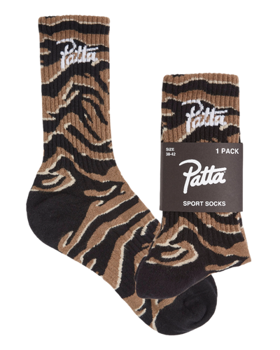 Patta Tiger Stripe Script Logo Sport Socks