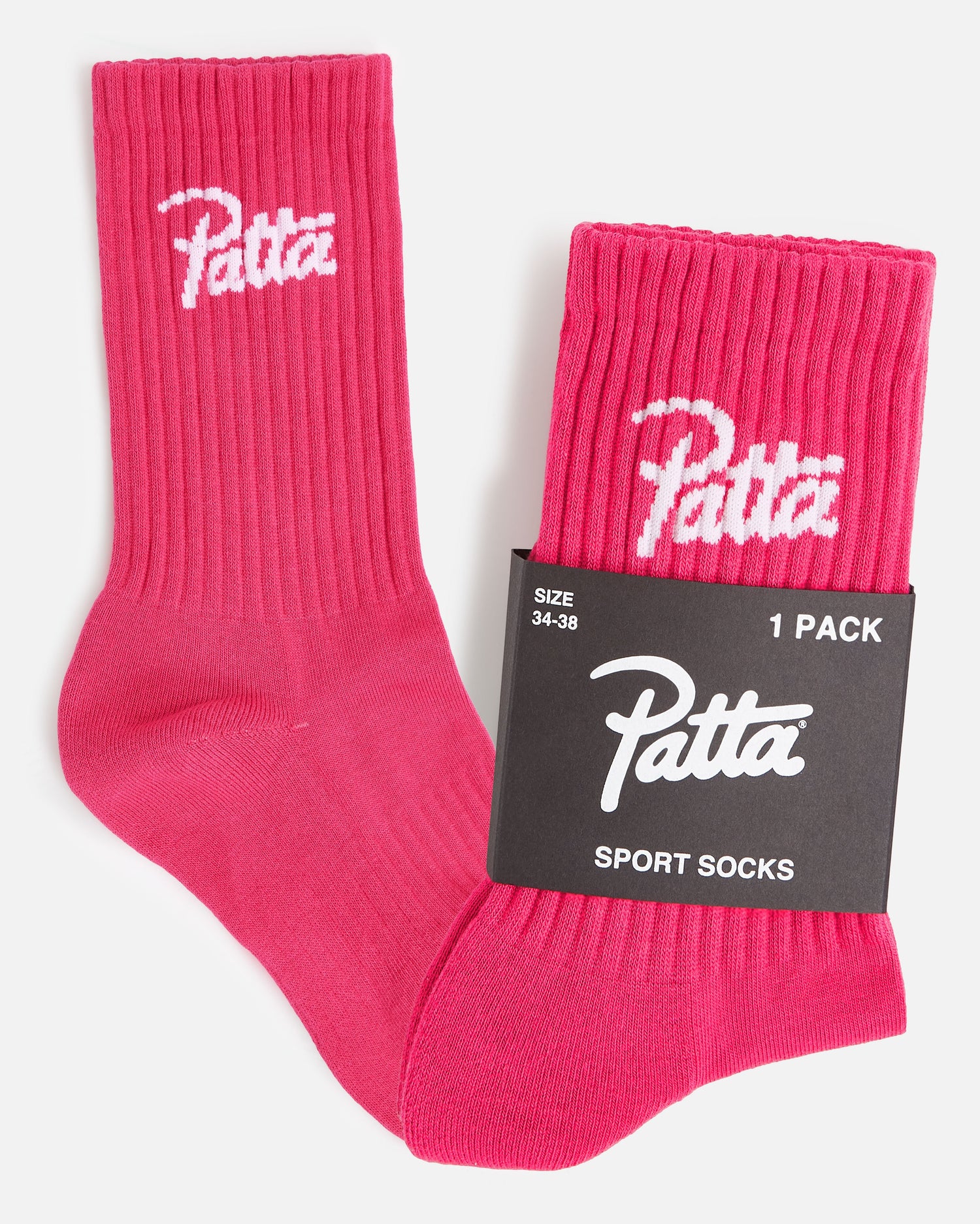 Patta Script Logo Sport Socks (Fuchsia Red)