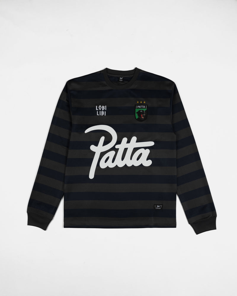 Patta Striped Longsleeve Football Jersey (Forged Iron)