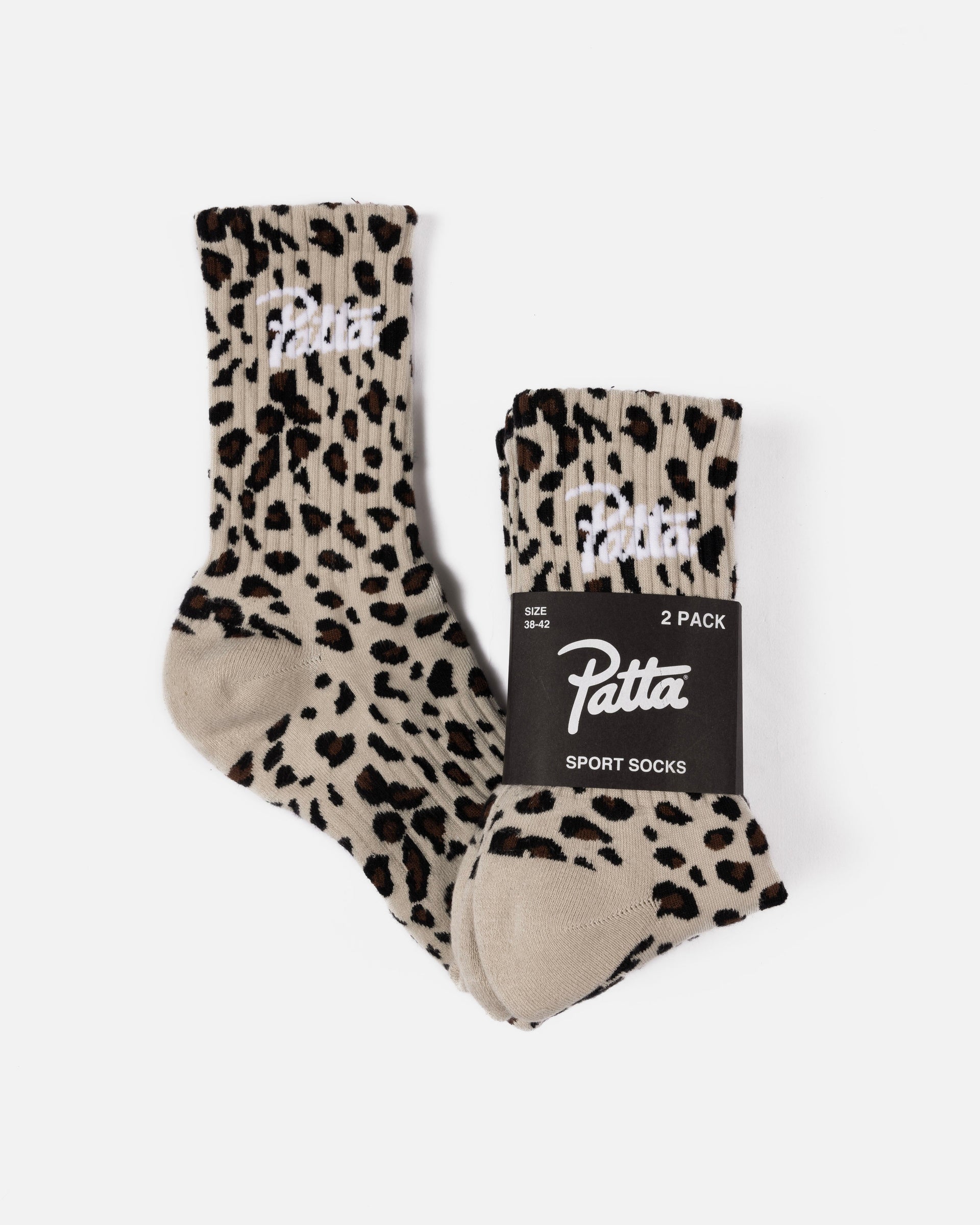 Patta Leopard Script Logo Sport Socks (1 Pack) - Multi