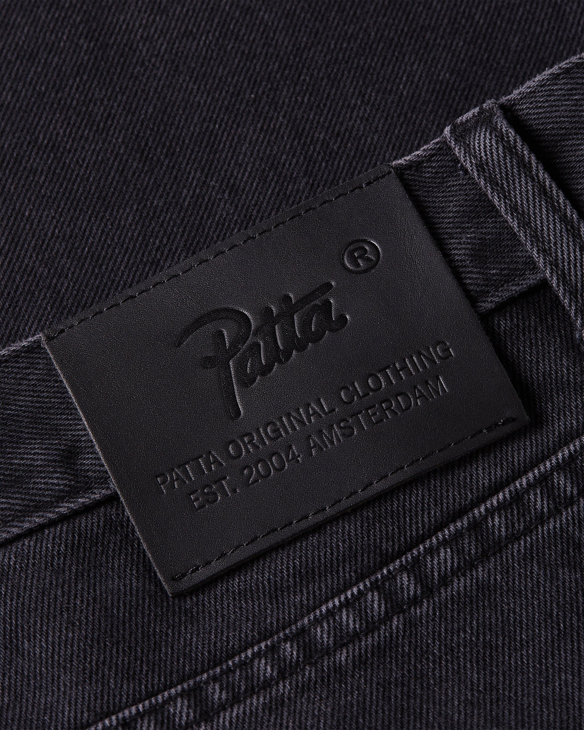 Patta Stonewash Baggy Denim Pants (Black)