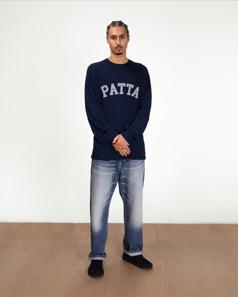 Patta Arc Logo Mesh Longsleeve Jersey (Black Iris)