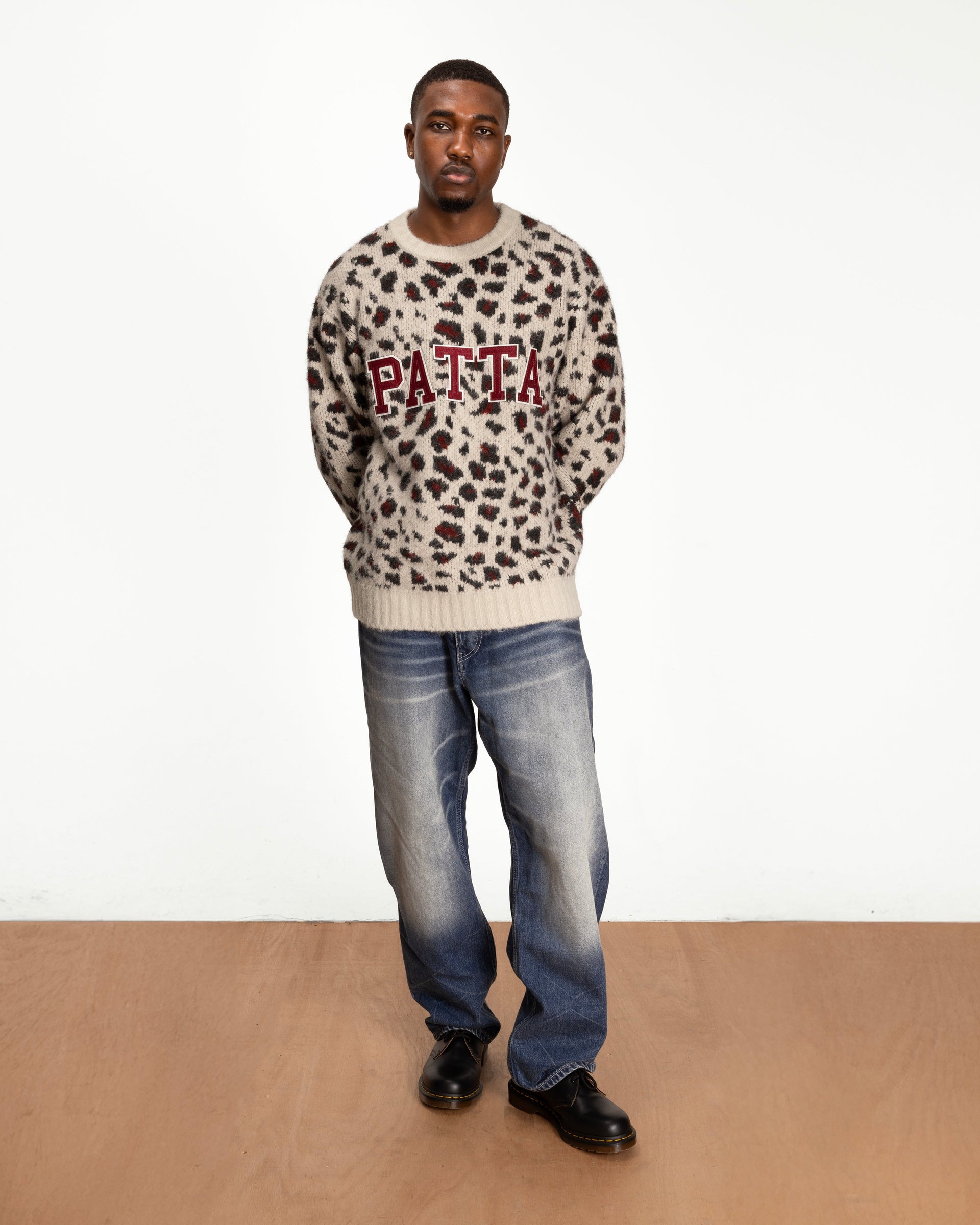 Patta Leopard Brushed Knitted Sweater (Multi)