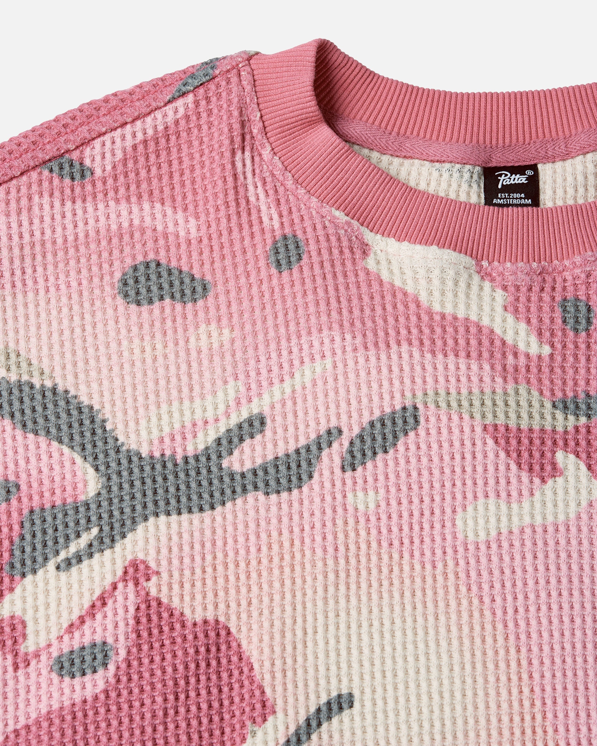 Patta Cactus Flower Camo Waffle Longsleeve T-Shirt - Cactus Flower