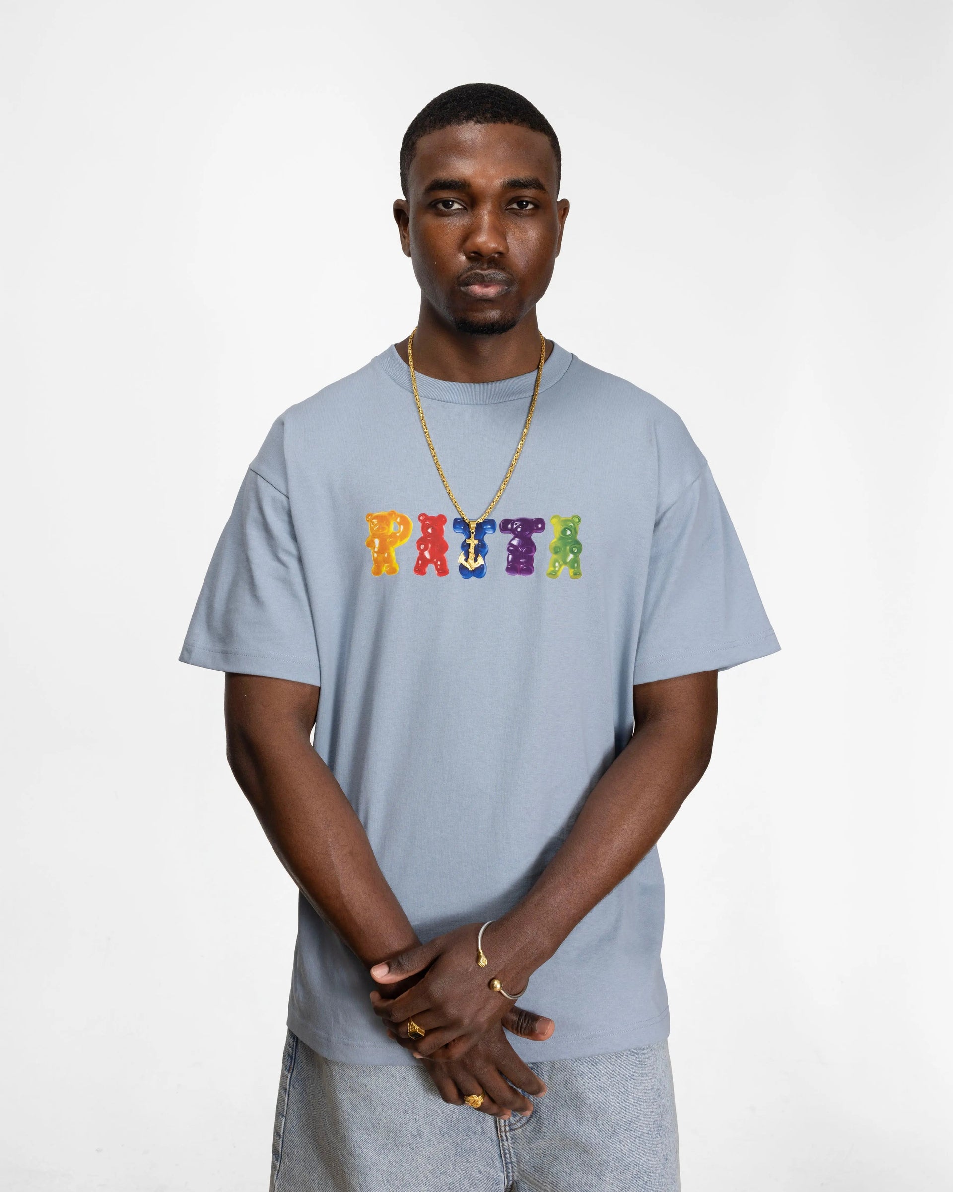 Patta Gummi T-Shirt (Dusty Blue)