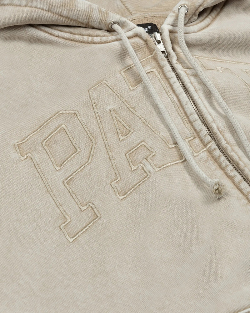Patta Loopback Logo Zip Hooded Sweater (Irish Cream)