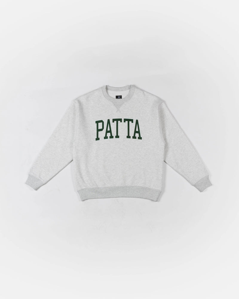 Patta Arc Logo Crewneck Sweater (Light Melange Grey)