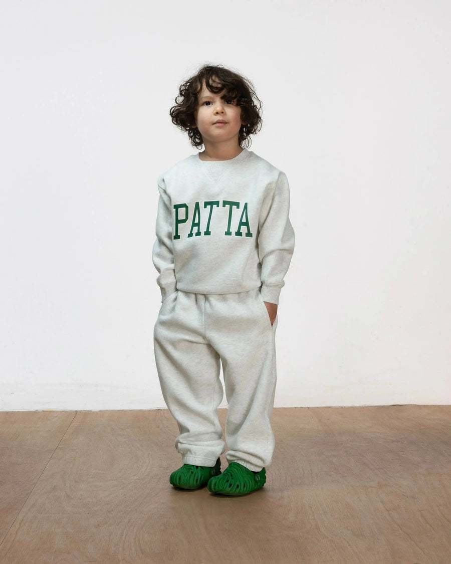 Patta Kids Arc Logo Crewneck Sweater (Light Melange Grey)