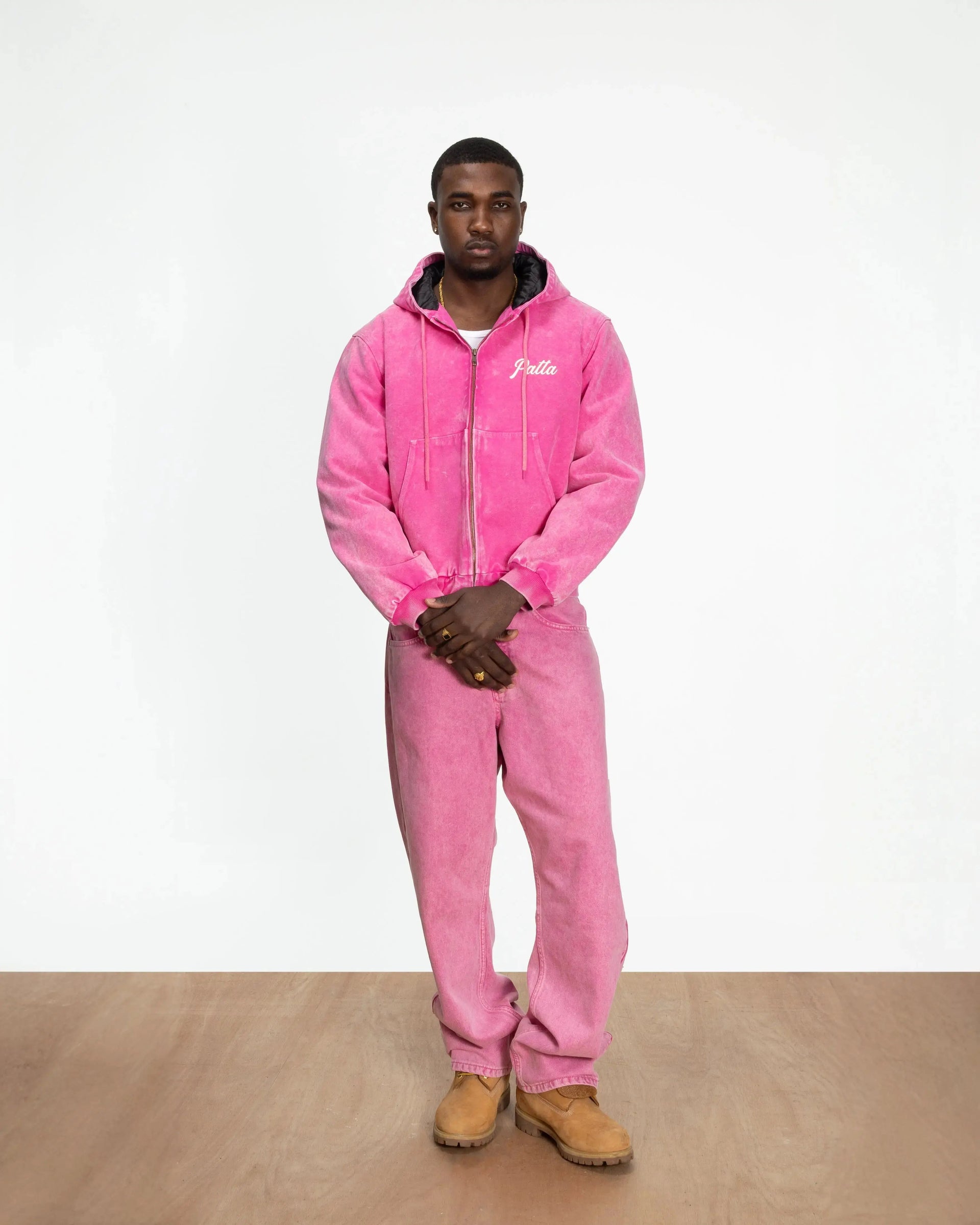 Patta Peace Canvas Hooded Jacket (Fuchsia Purple)