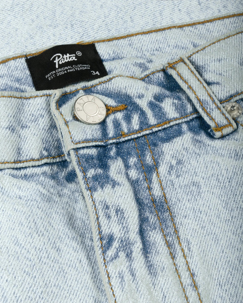 Patta Light Wash Denim Shorts (Light Blue Denim)