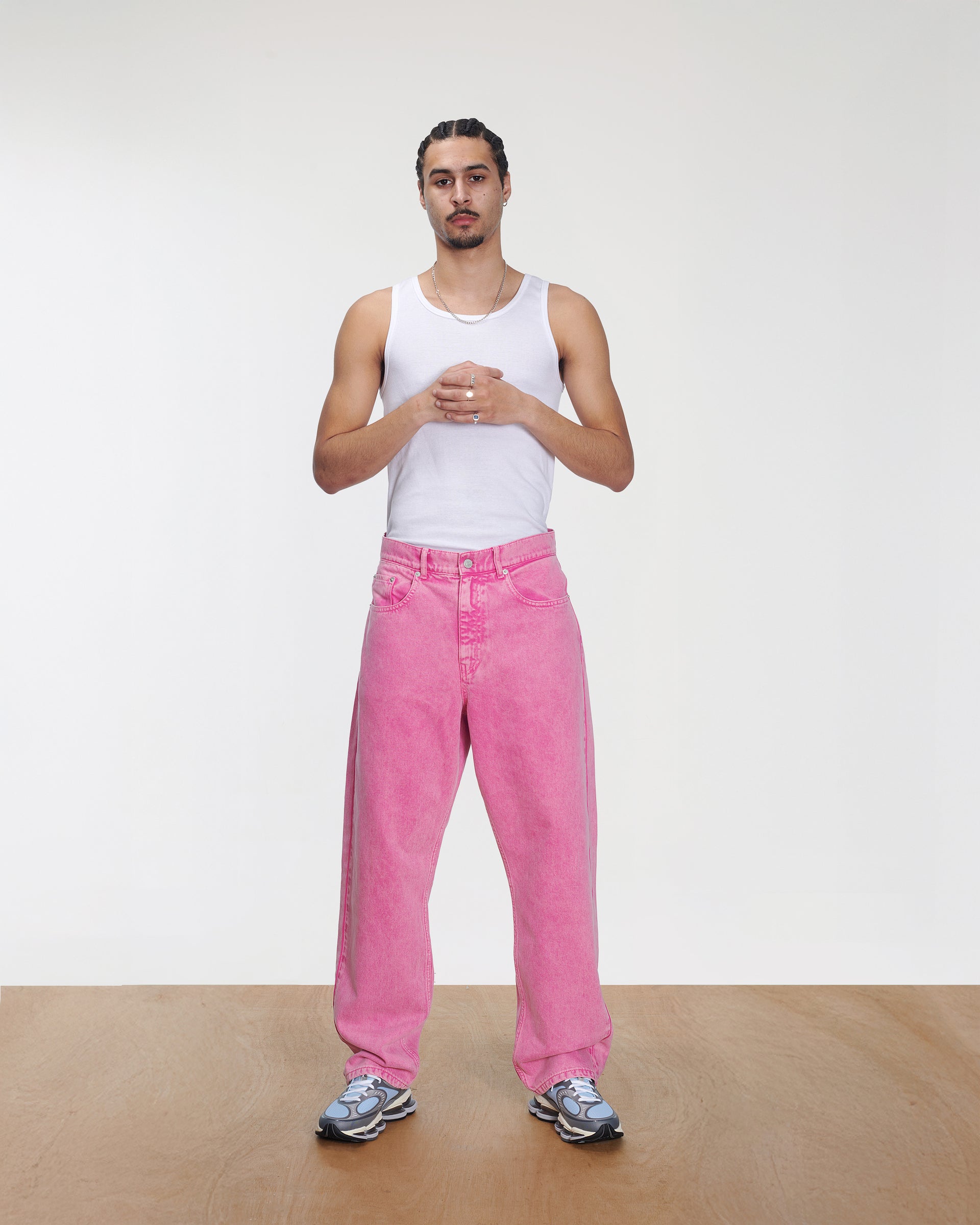 Patta Acid Wash Fuchsia Purple Denim Pants (Fuchsia Purple)