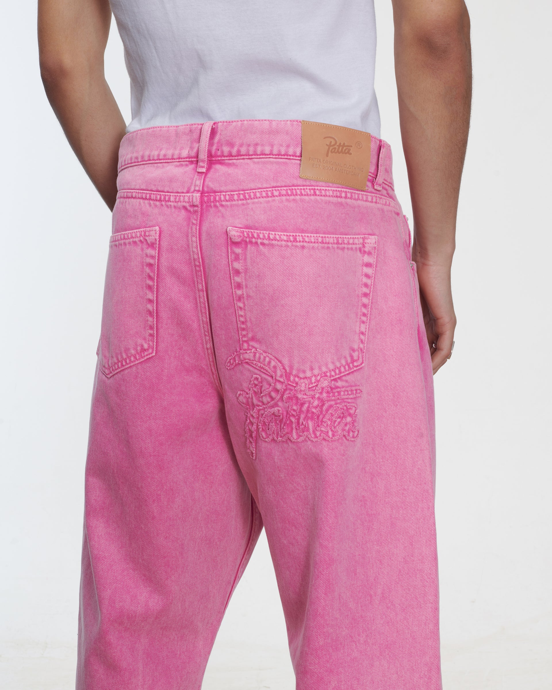 Patta Acid Wash Fuchsia Purple Denim Pants (Fuchsia Purple)
