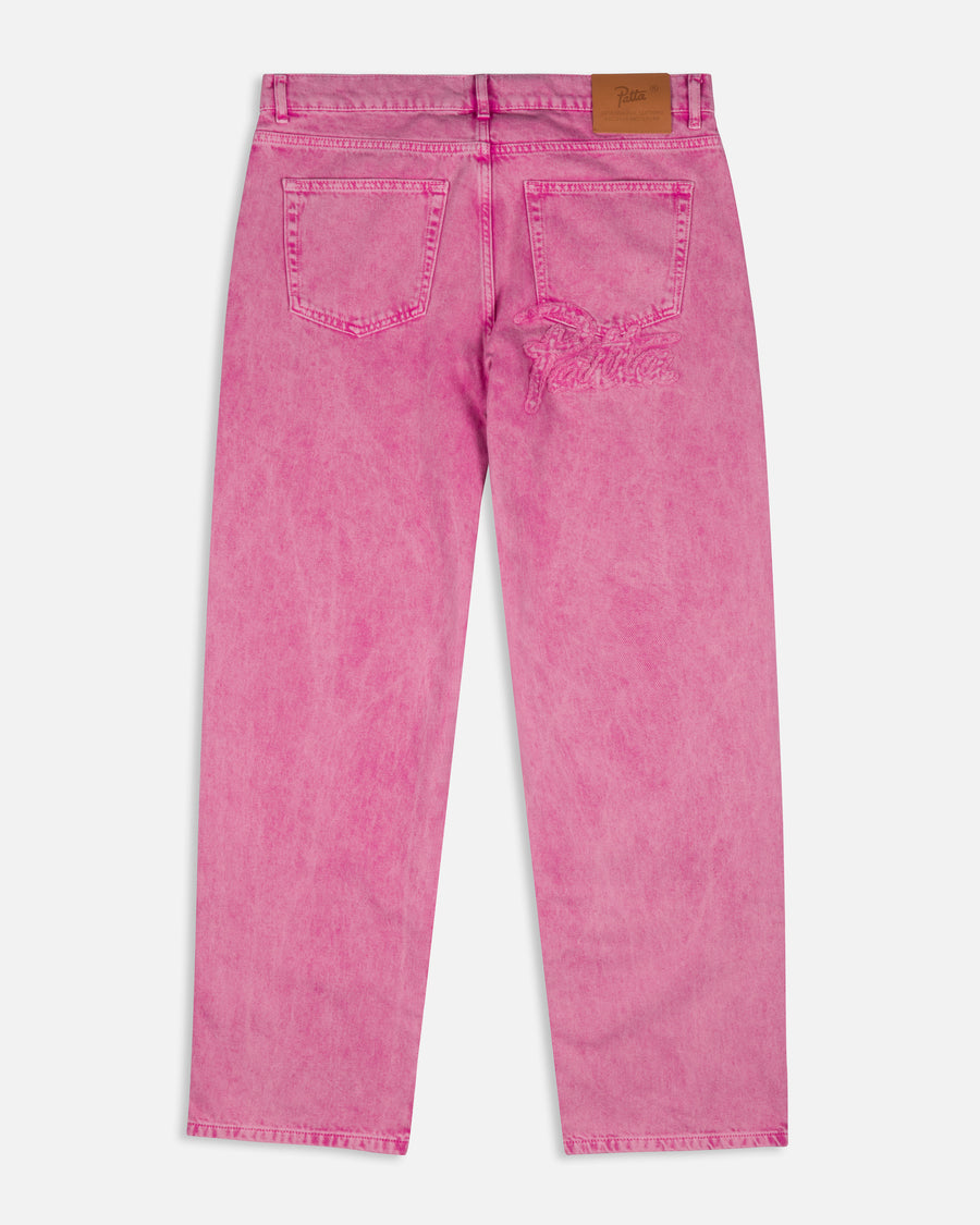 Patta Acid Wash Fuchsia Purple Denim Pants (Fuchsia Purple)