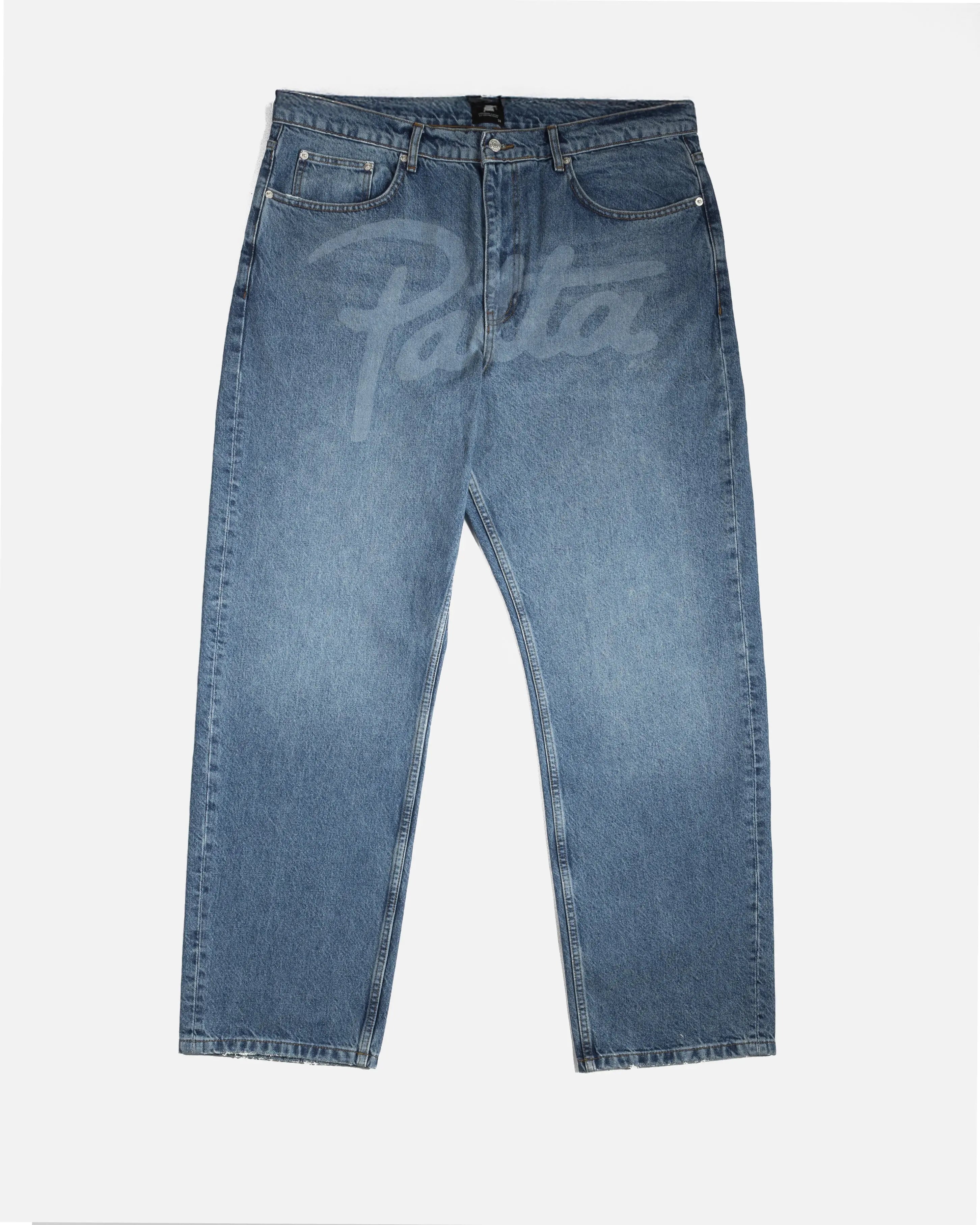 Patta Laserprint Whiskers Denim Pants (Light Blue Denim) - Patta