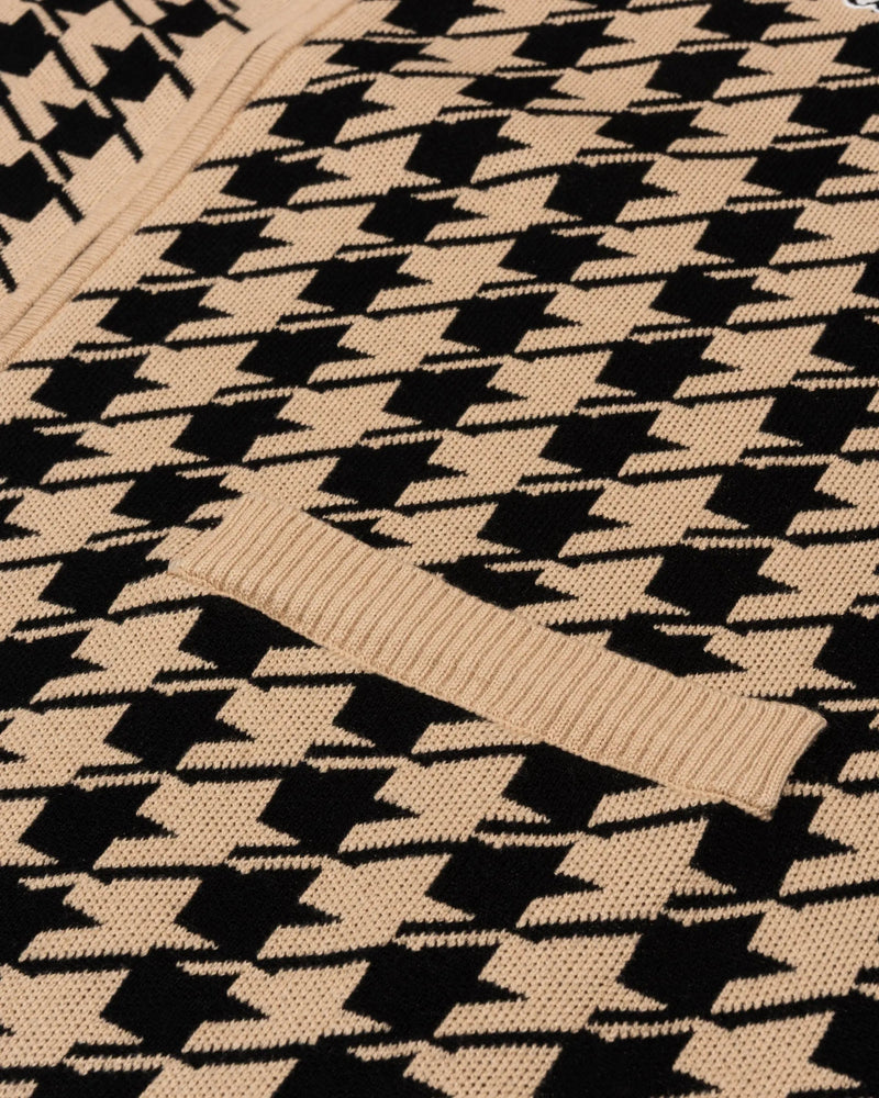 Patta Houndstooth Cardigan (Irish Cream)