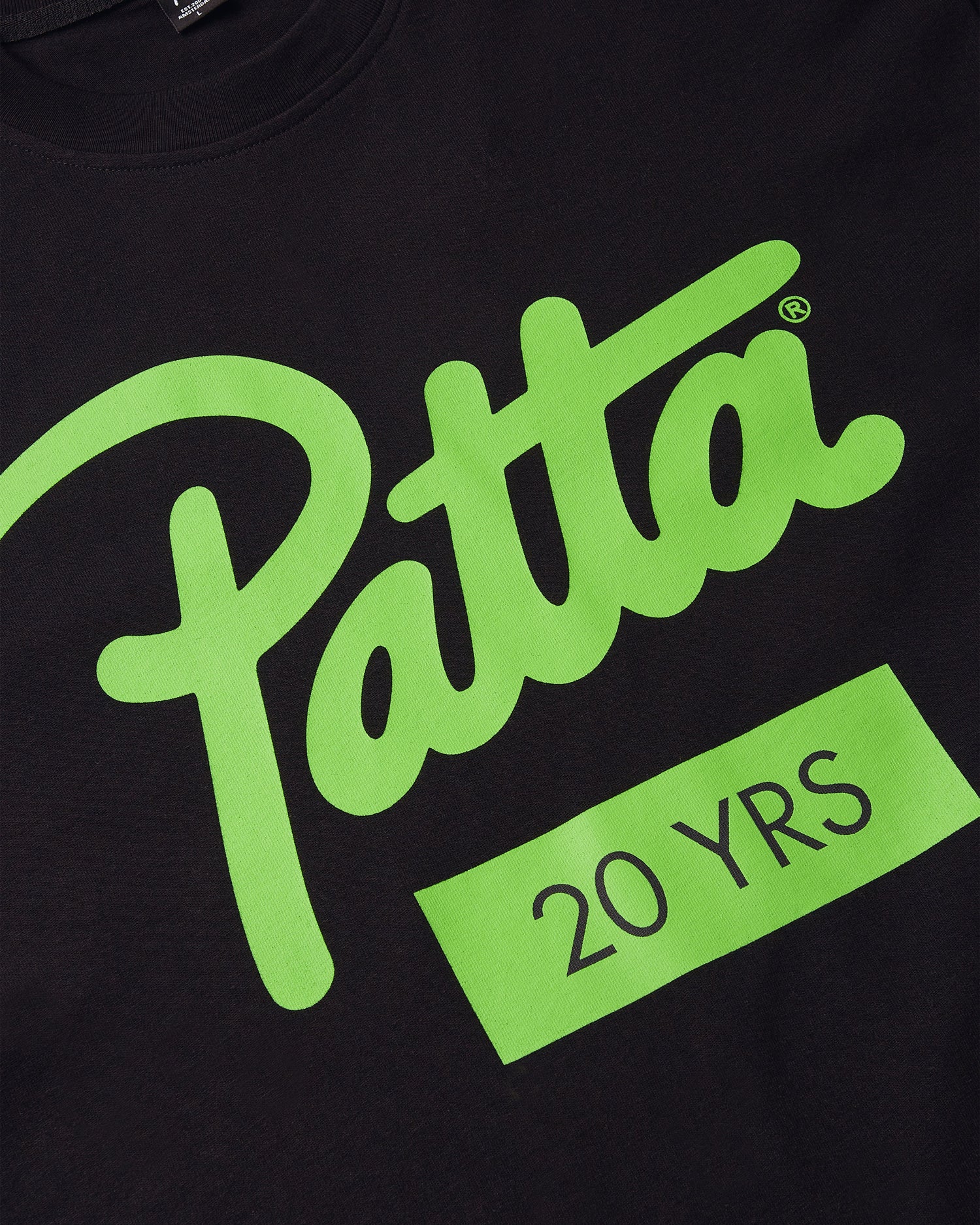 Patta 20 Years T-Shirt (Black/Chlorophyll)