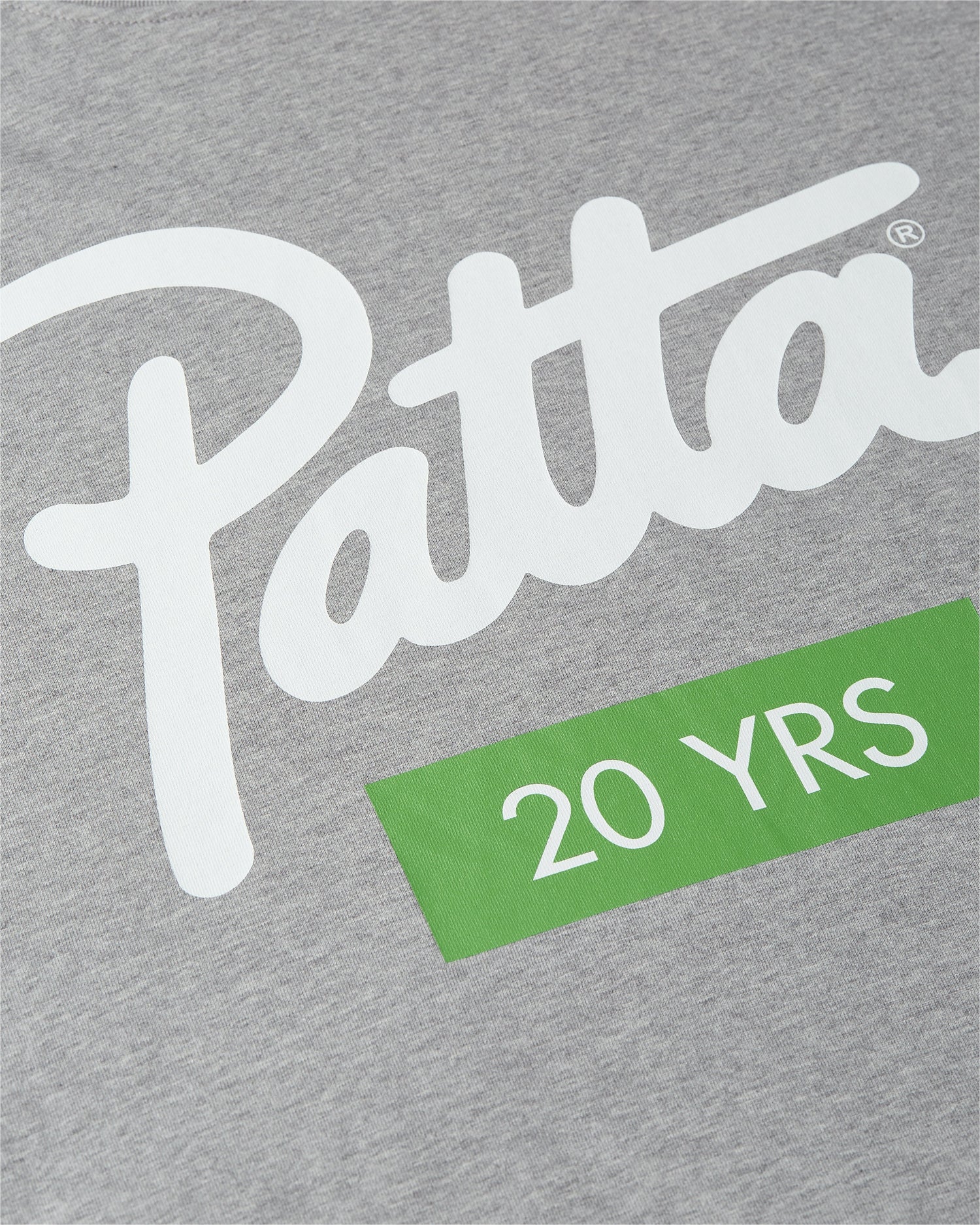 Patta 20 Years T-Shirt (Melange Grey/White)