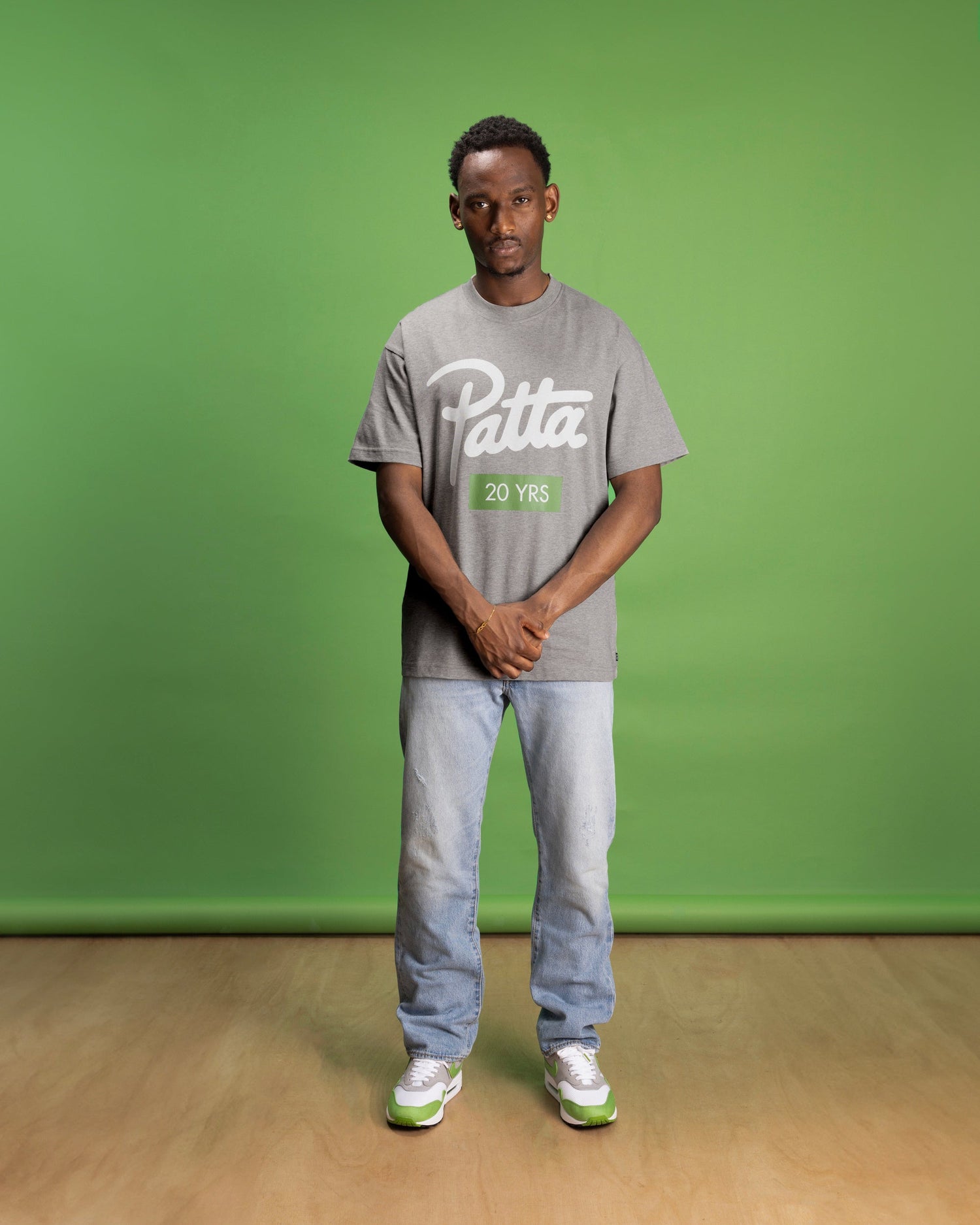 Patta 20 Years T-Shirt (Melange Grey/White)