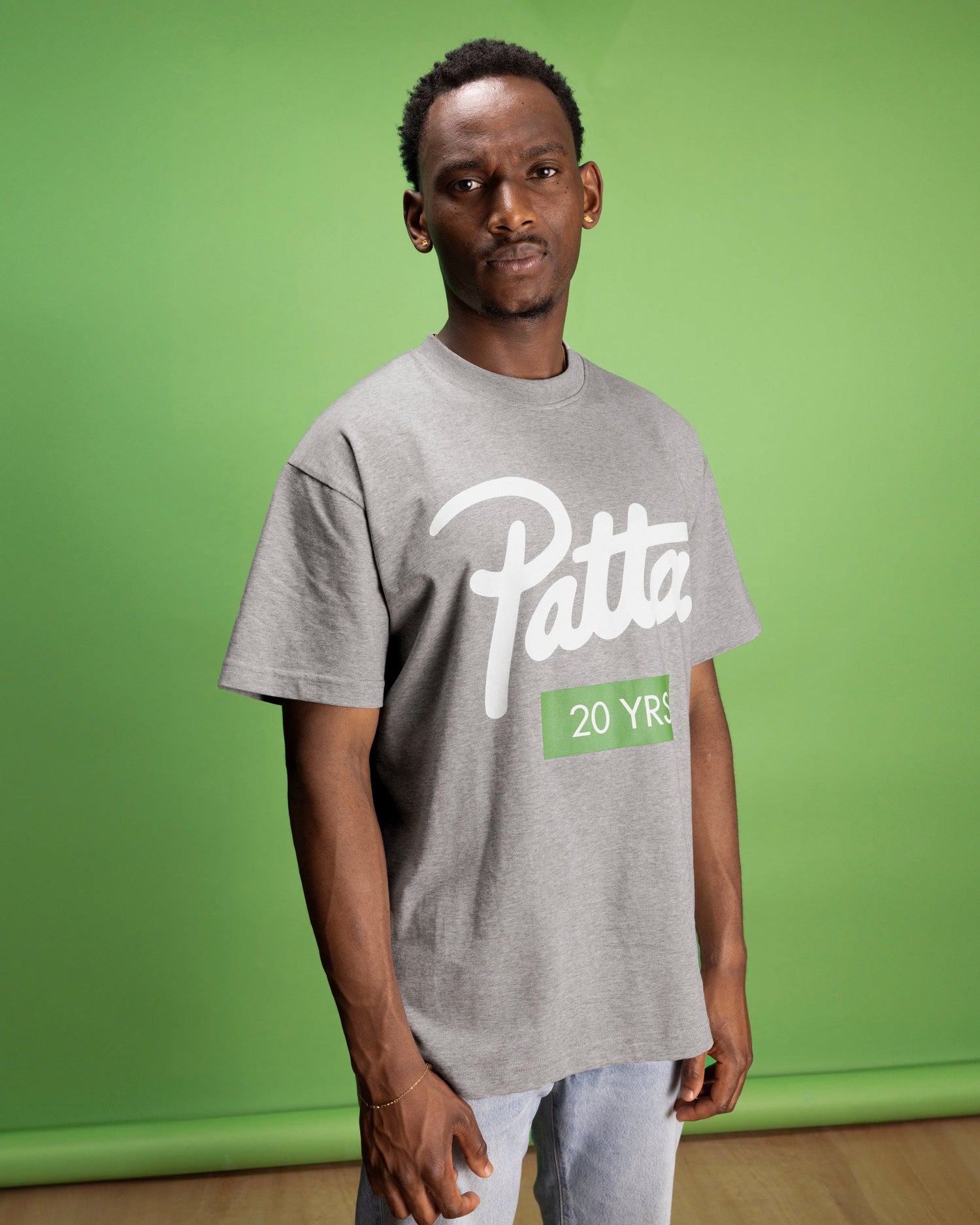 Patta 20 Years T-Shirt (Melange Grey/White)