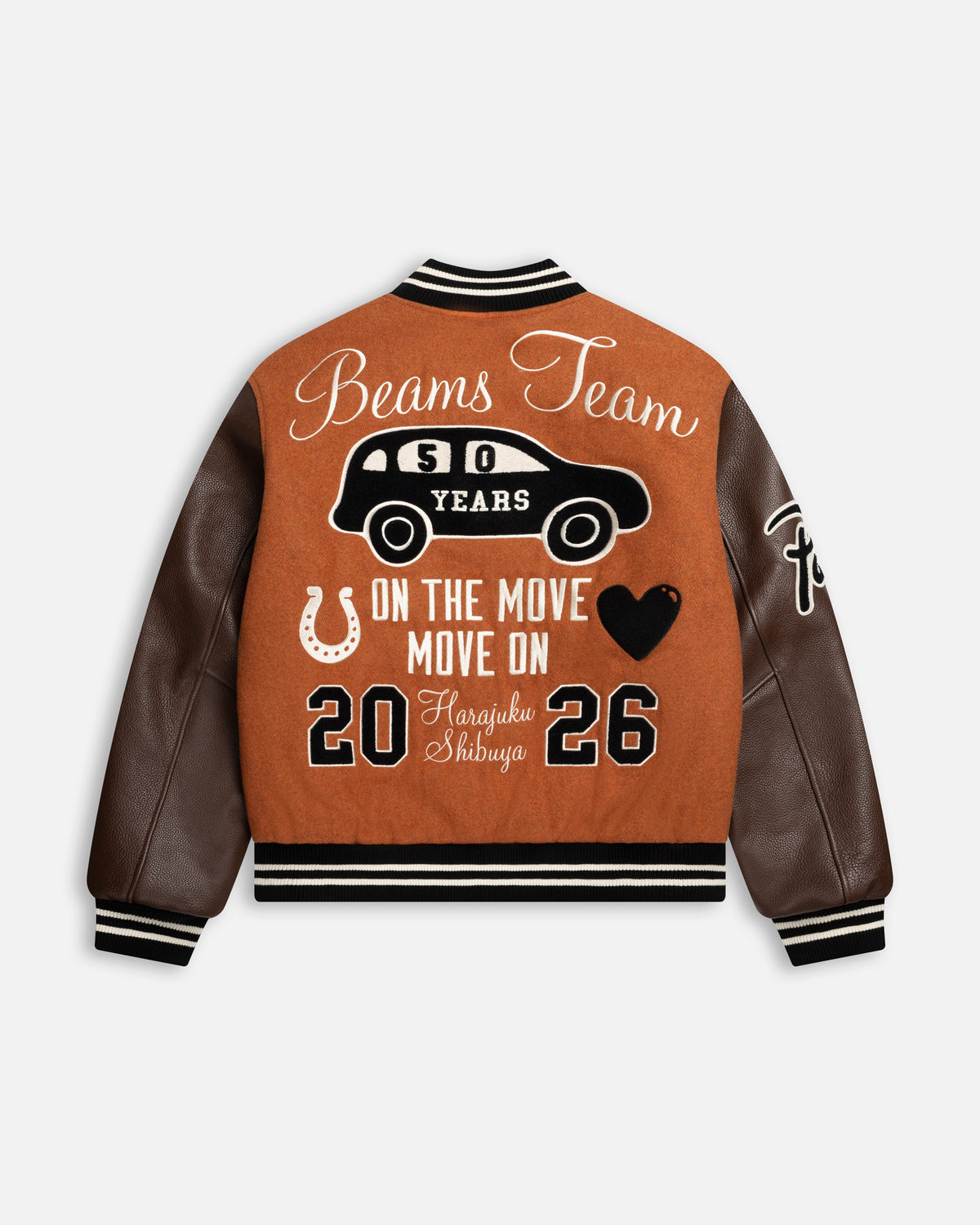 Patta x Beams 50th Anniversary Varsity Jacket (Potter's Clay)