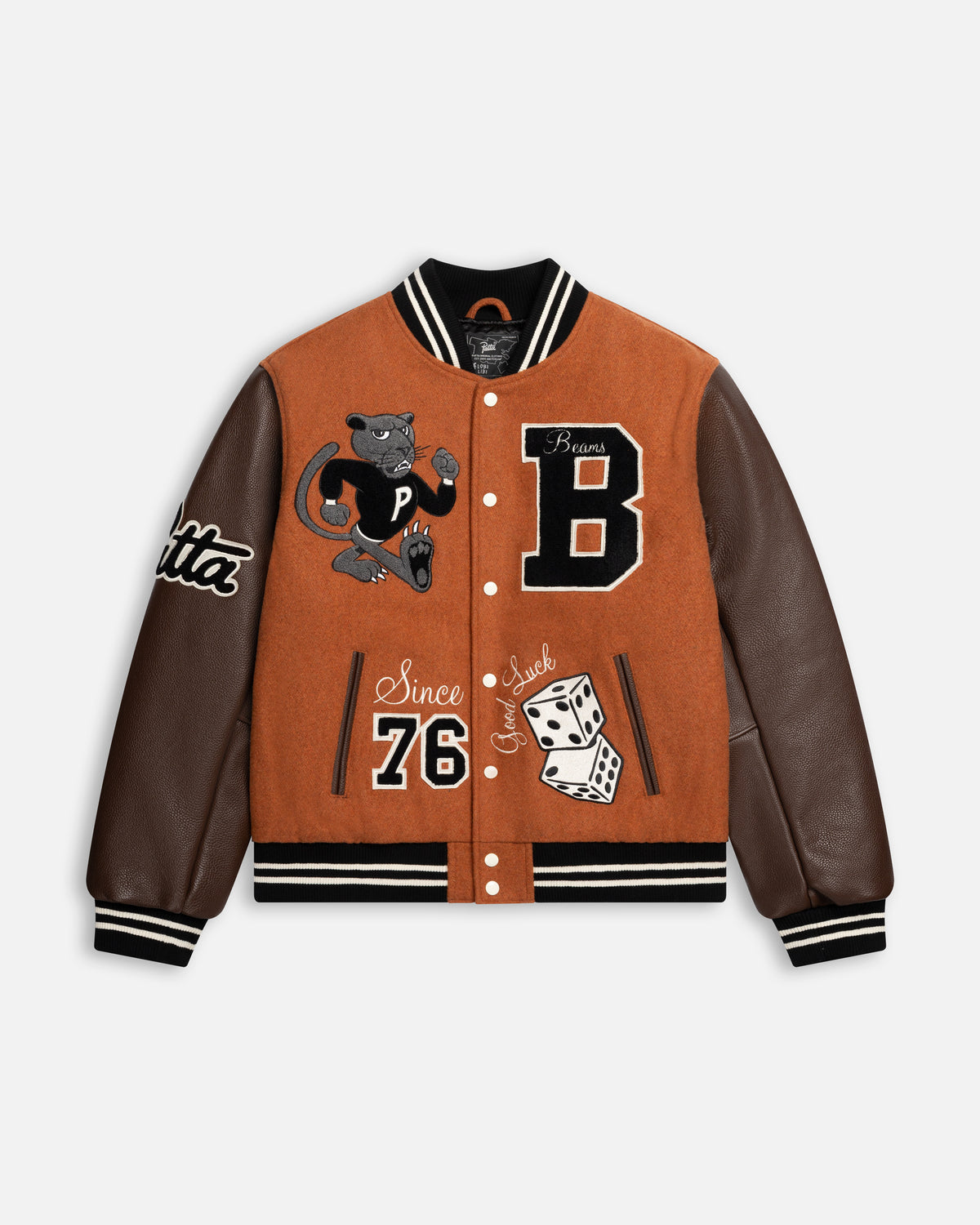 Patta x Beams 50th Anniversary Varsity Jacket (Potter's Clay)