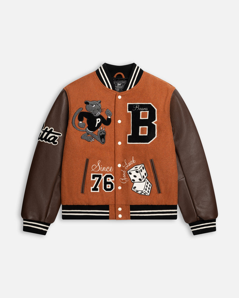 Patta x Beams 50th Anniversary Varsity Jacket (Potter's Clay)