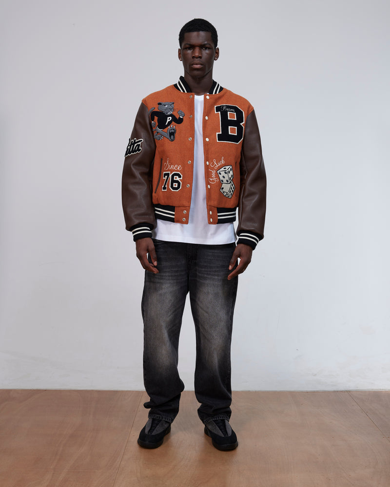 Patta x Beams 50th Anniversary Varsity Jacket (Potter's Clay)