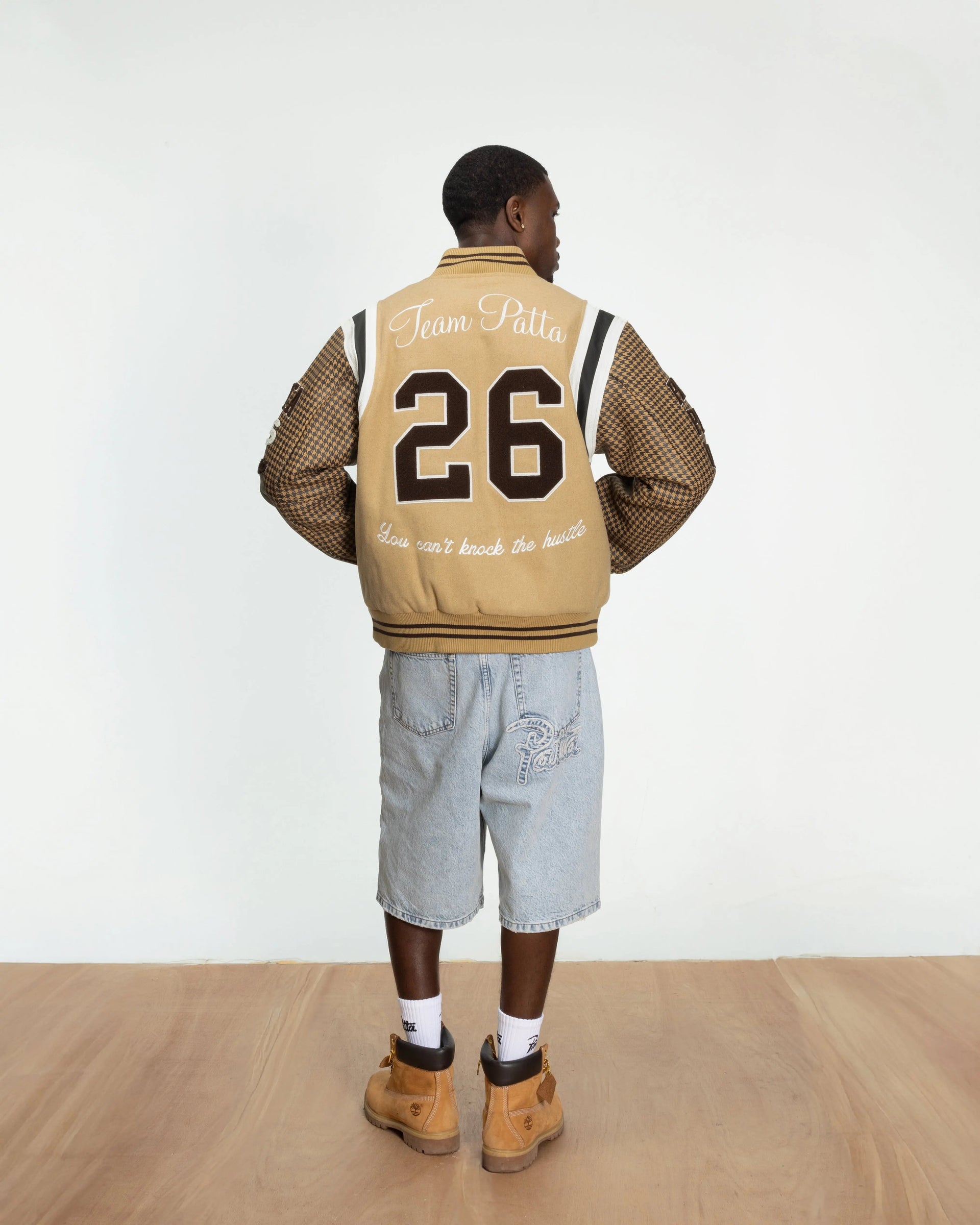 Patta Athletic P Houndstooth Varsity Jacket (Starfish)