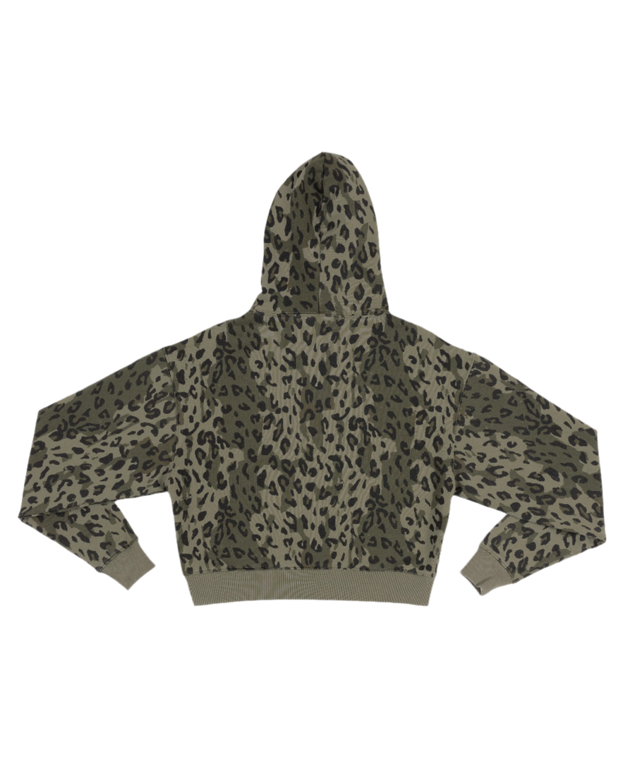 Patta Femme Leopard Cropped Hooded Sweater