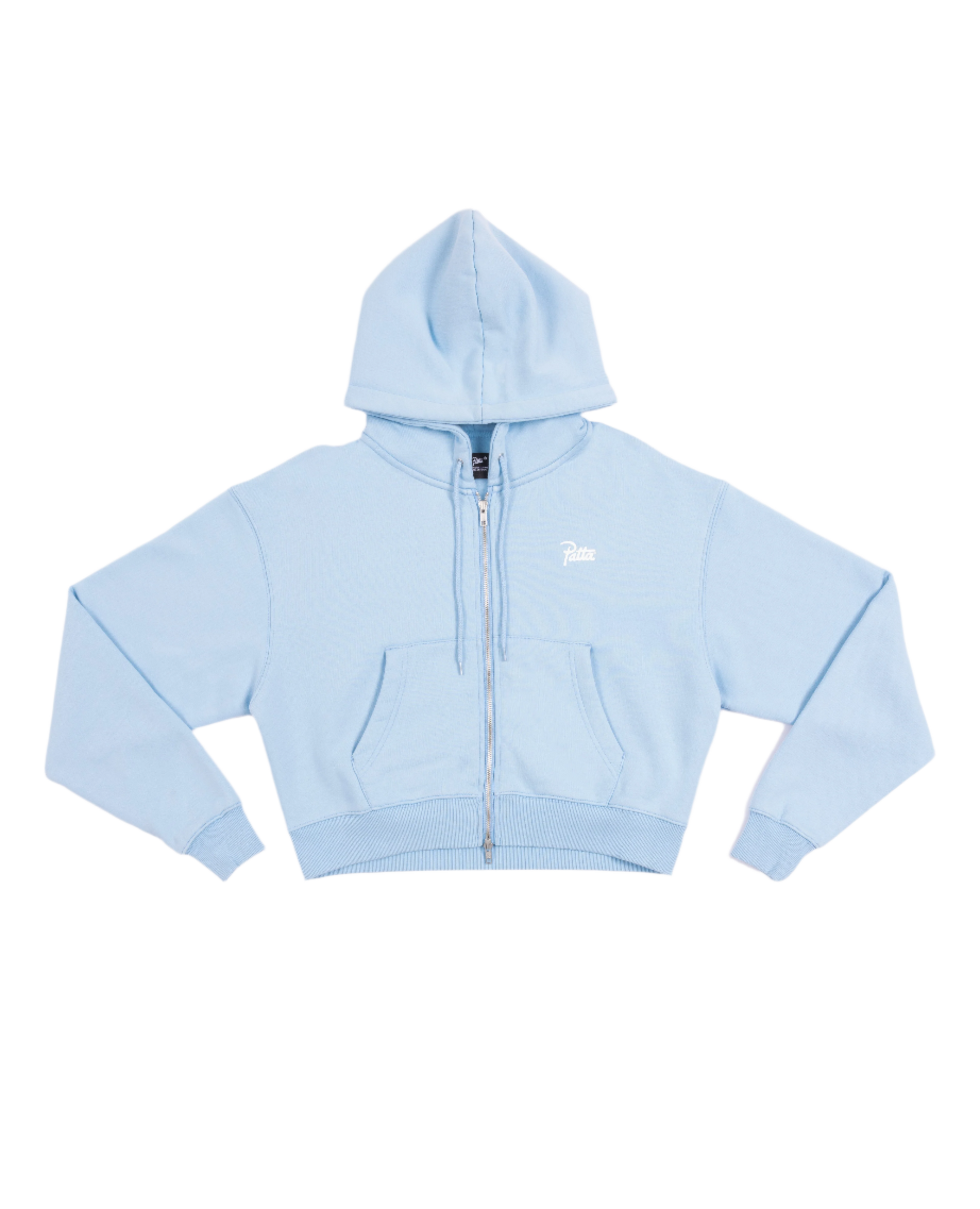 Patta Femme Basic Crop Zip Up Hooded Sweater