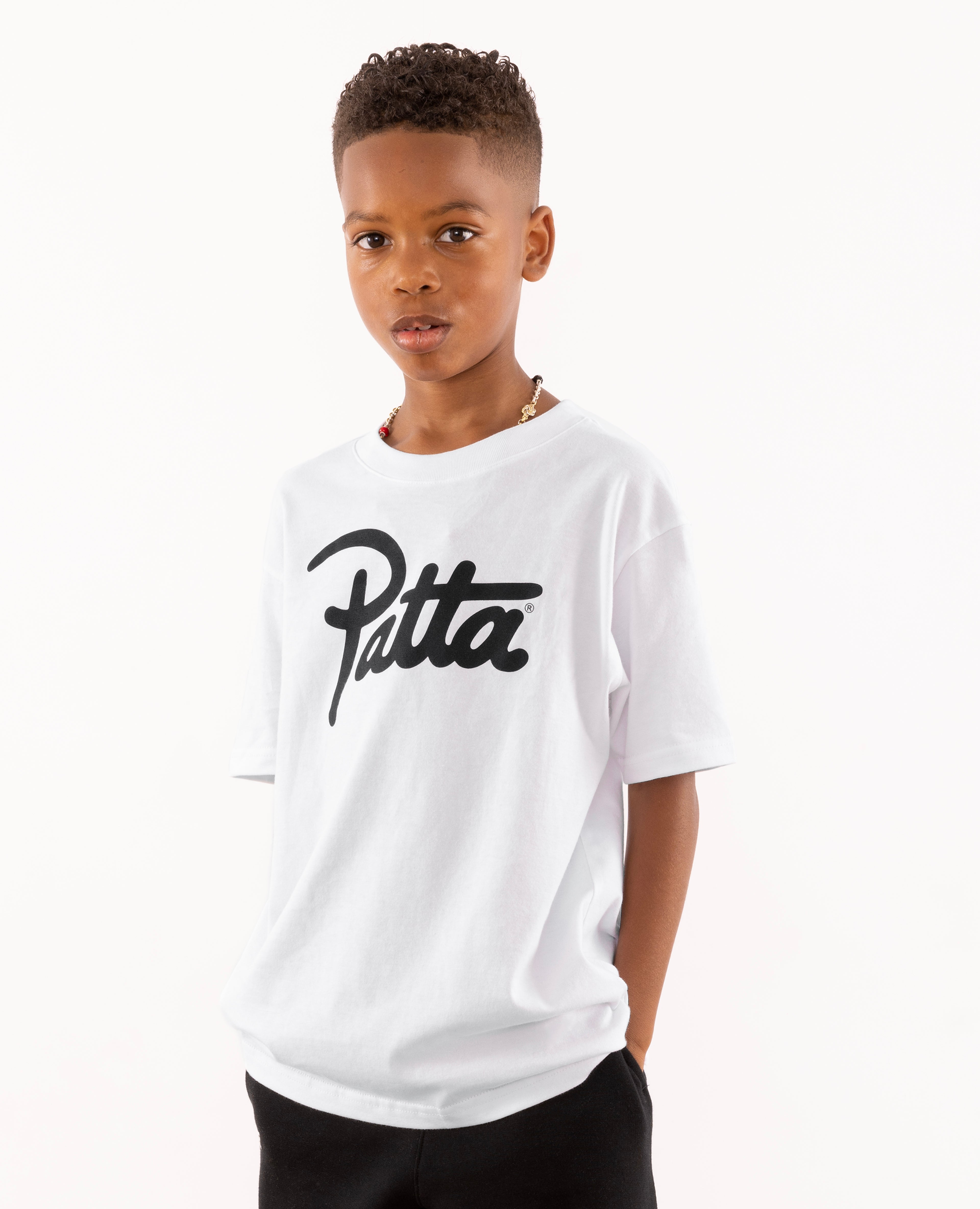 Patta Kids Script Logo T-Shirt (White) – Patta UK